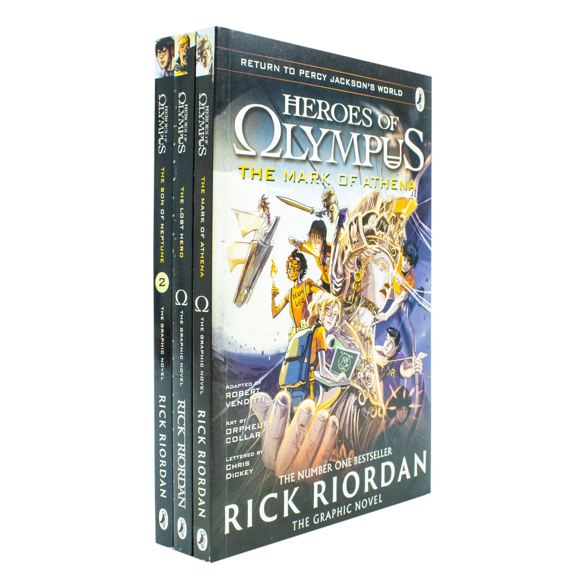 Heroes of Olympus Graphic Novels– 3-Book Collection by Rick Riordan| Greek Mythology,& Fantasy (The Lost Hero, The Son of Neptune, The Mark of Athena)