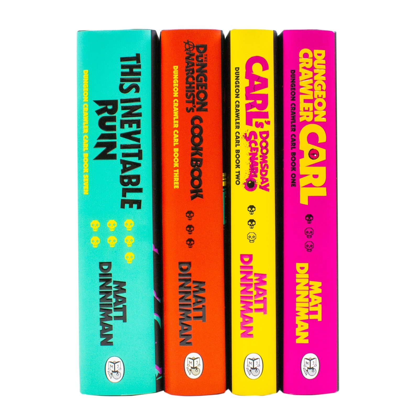 Dungeon Crawler Carl Series by Matt Dinniman 4 Books Collection Set (Dungeon Crawler Carl, Carl's Doomsday Scenario, The Dungeon Anarchist's Cookbook and This Inevitable Ruin) | Hardcover