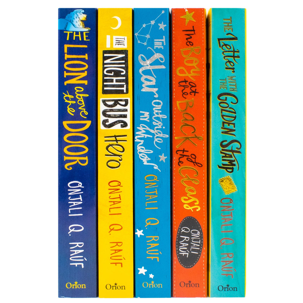 Onjali Q. Rauf Collection 5 Books Set (The Star Outside my Window, The Boy At the Back of the Class, The Night Bus Hero, The Lion Above the Door and The Letter with the Golden Stamp)