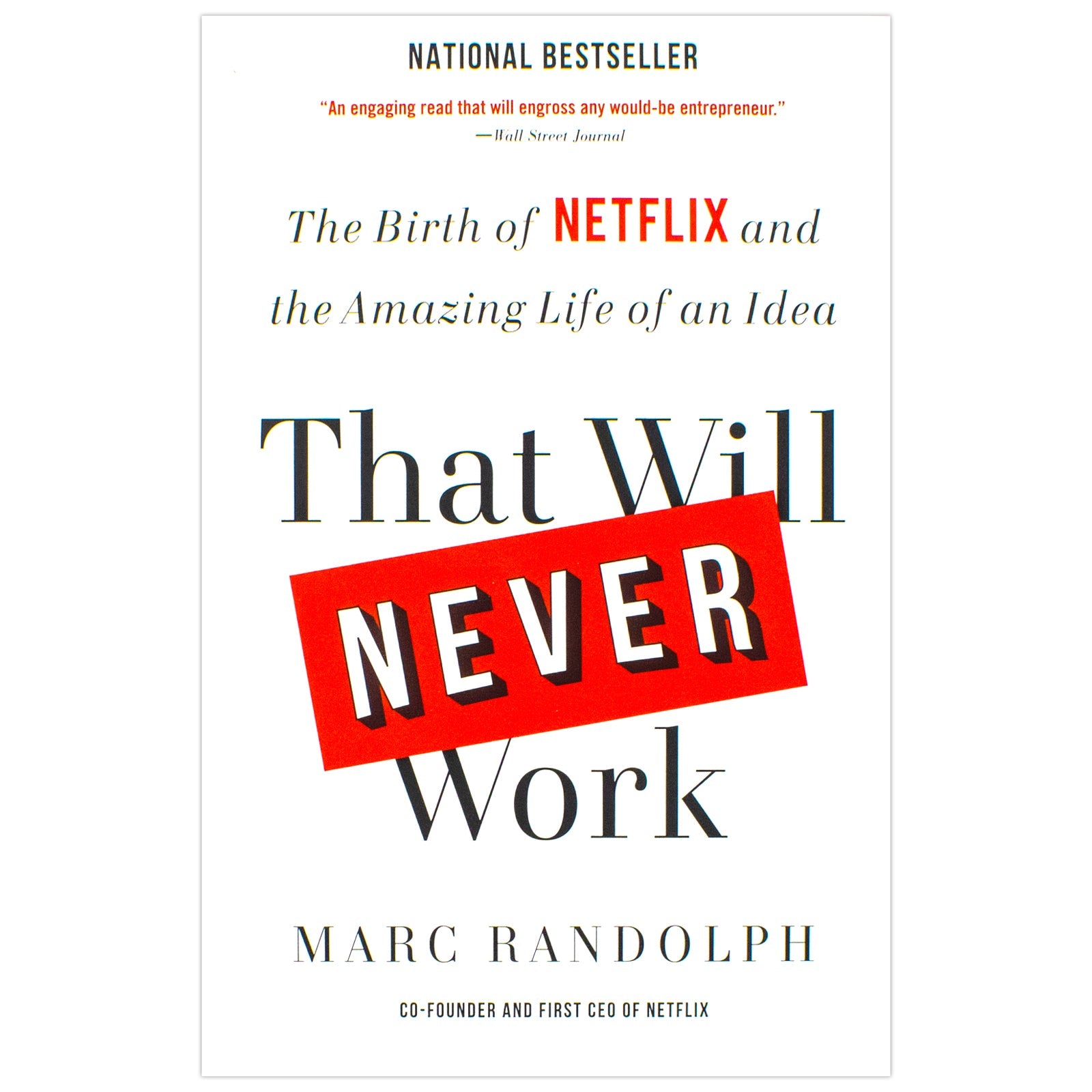 That Will Never Work: The Birth of Netflix and the Amazing Life of an Idea by Marc Randolph | Paperback