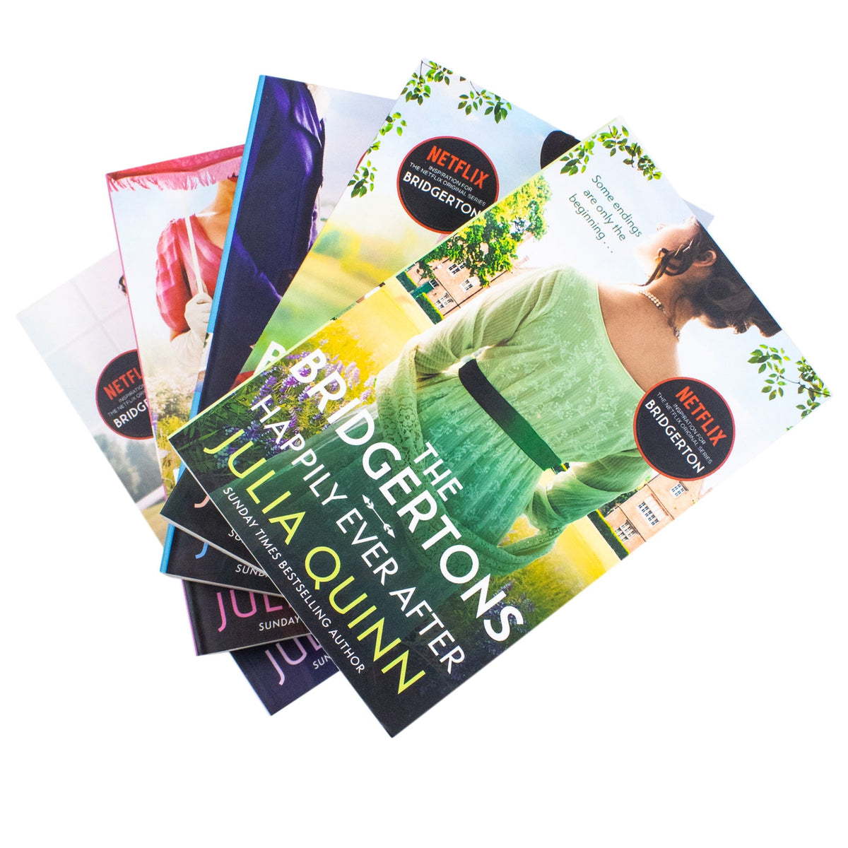 Bridgertons Series 5 Books Collection Set by Julia Quinn (Books 5–9) | To Sir Phillip, With Love, When He Was Wicked & More | Historical Romance