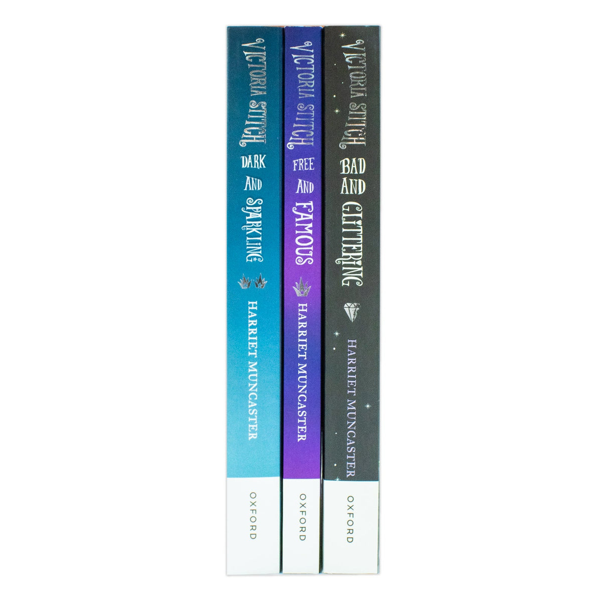 Victoria Stitch Series 3 Book Set by Harriet Muncaster – Bad and Glittering, Free and Famous, Dark and Sparkling – Fantasy Fiction for Kids & Readers