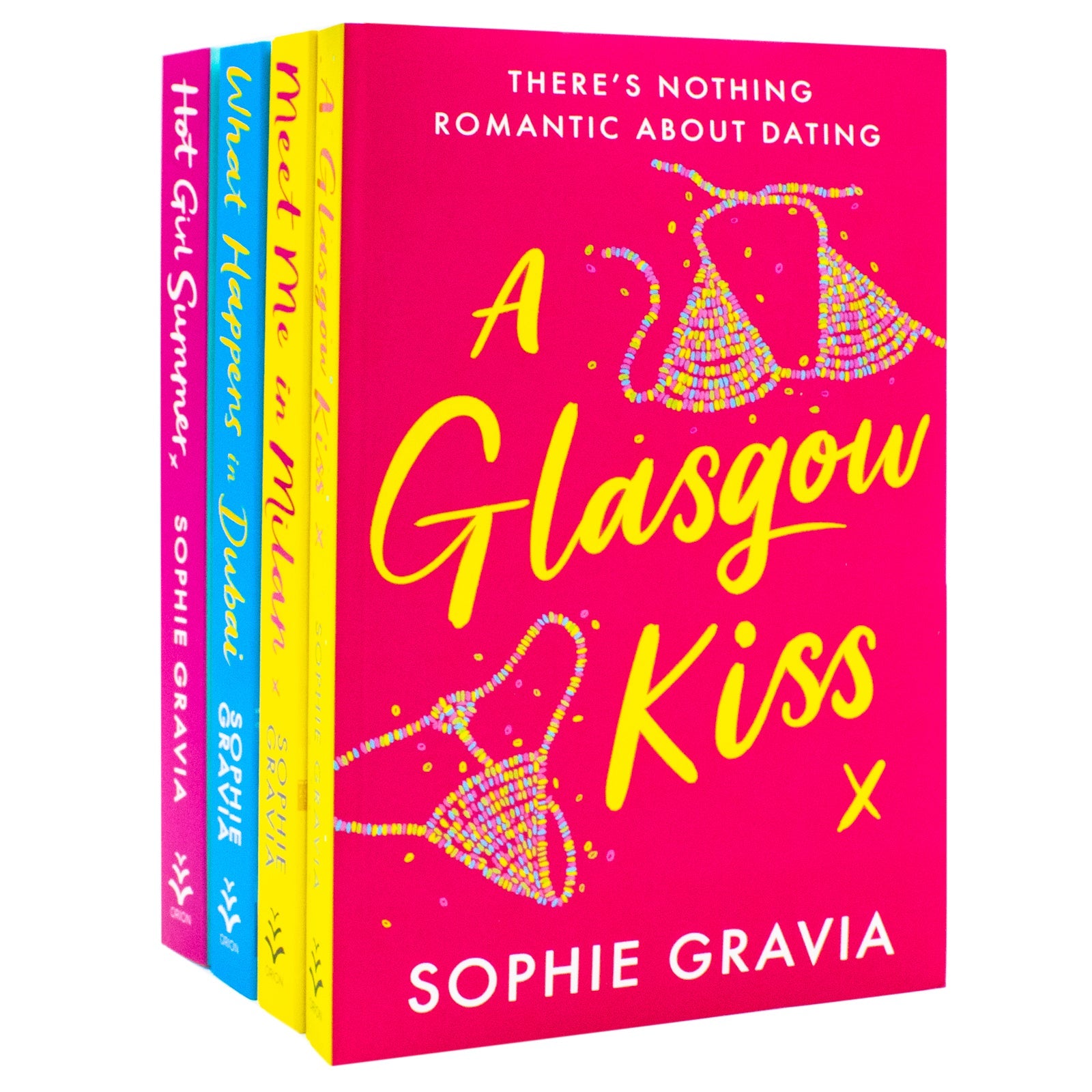 Sophie Gravia 4 Books Collection Set (A Glasgow Kiss, Hot Girl Summer, What Happens in Dubai & Meet Me in Milan)