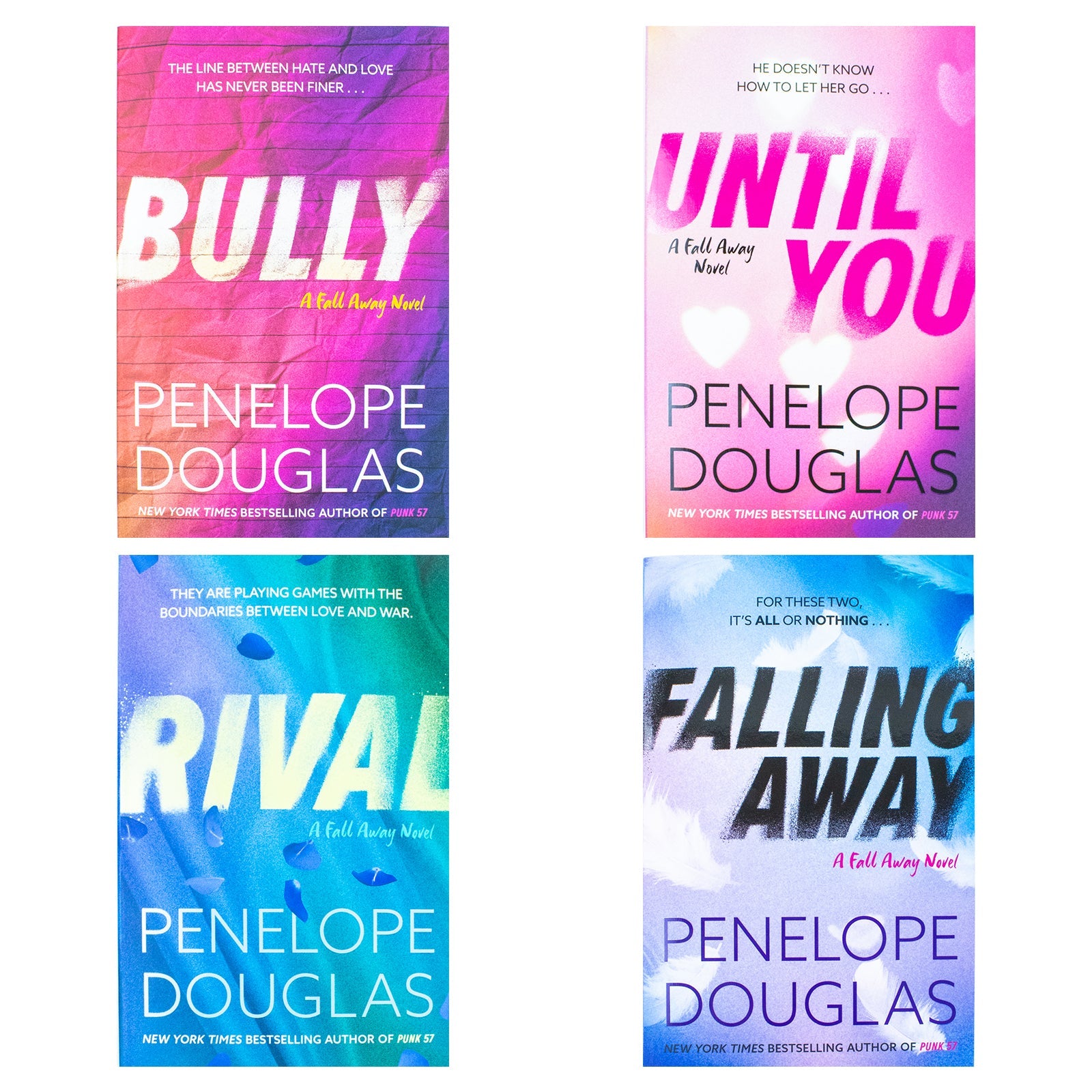 Fall Away Series By Penelope Douglas 4 Books Collection Set (Bully, Until You, Rival and Falling Away)