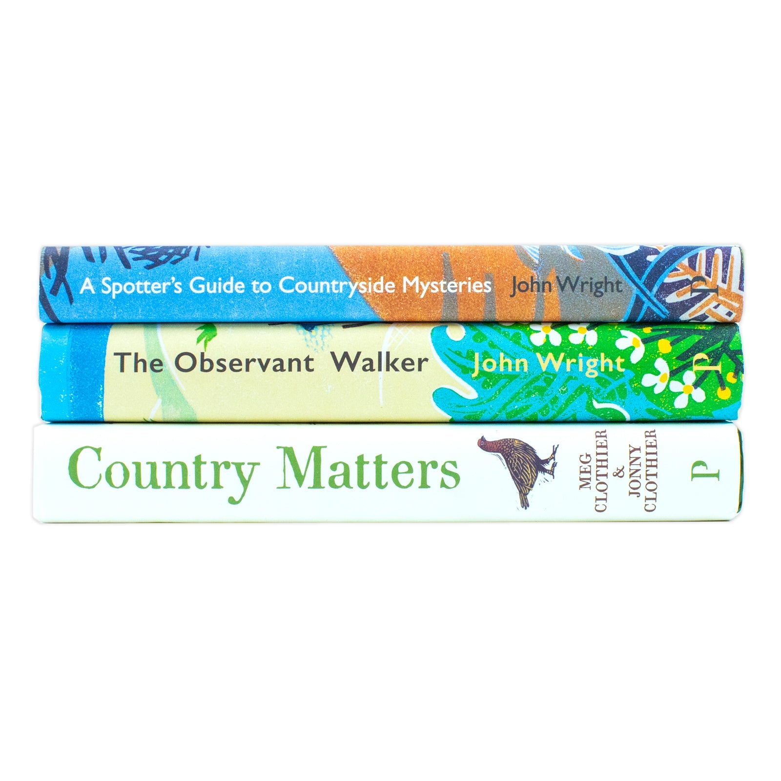 Countryside 3 Books Collection Set by John Wright, Meg Clothier, Jonny Clothier (Spotter's Guide to Countryside Mysteries, Country Matters, The Observant Walker)