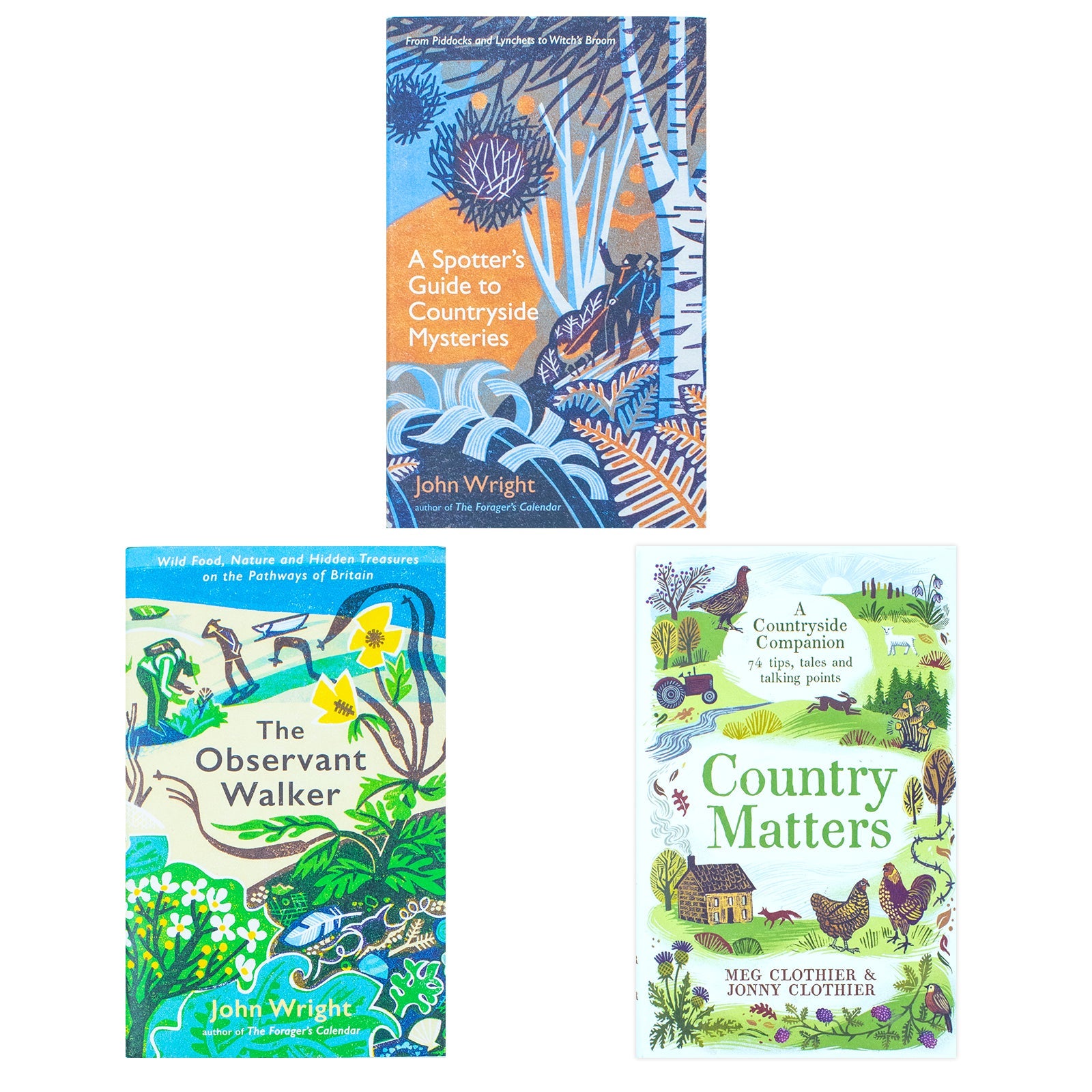 Countryside 3 Books Collection Set by John Wright, Meg Clothier, Jonny Clothier (Hardback)