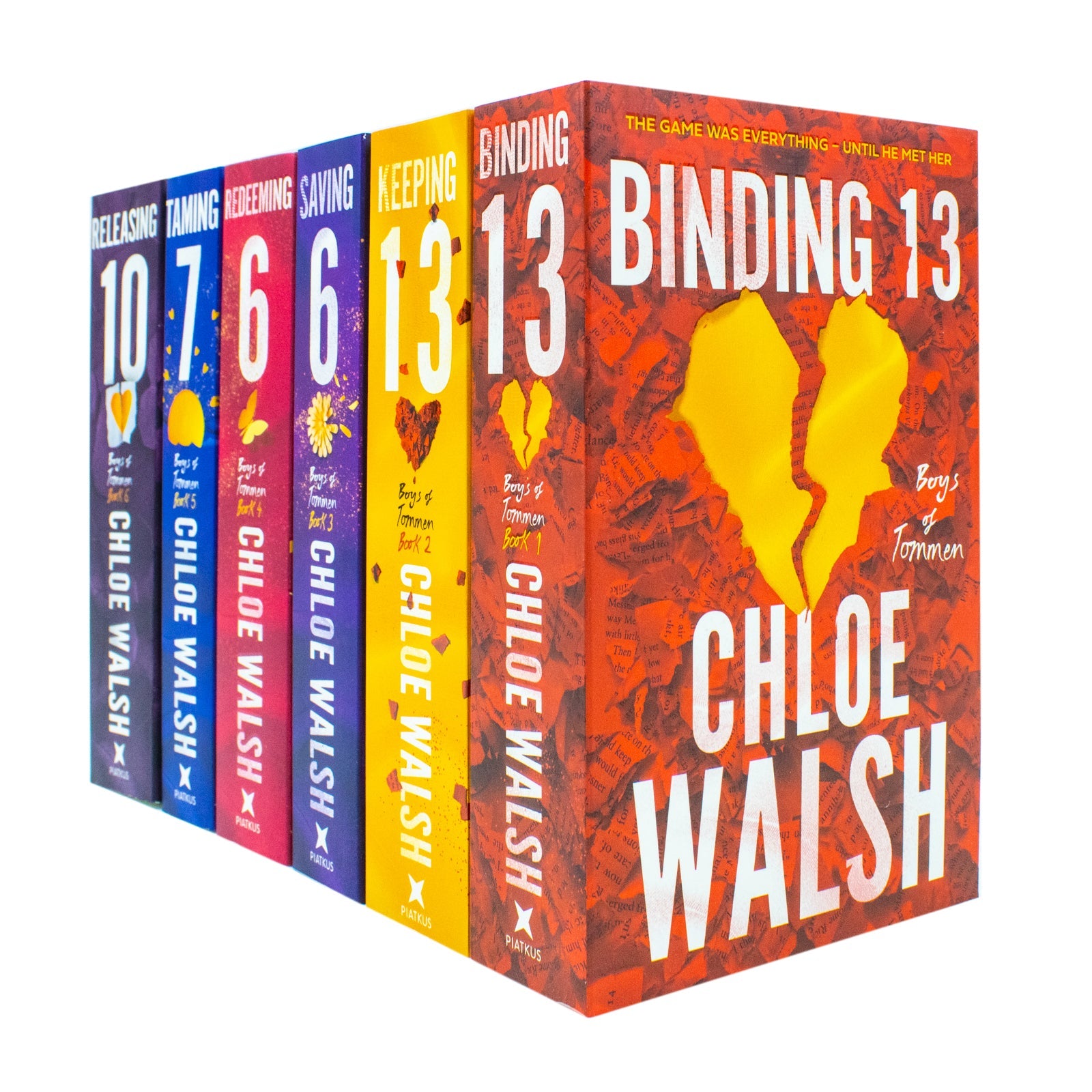 Boys of Tommen Series 6 Books Collection Set By Chloe Walsh (Binding 13, Keeping 13, Saving 6, Redeeming 6, Taming 7 and Releasing 10)