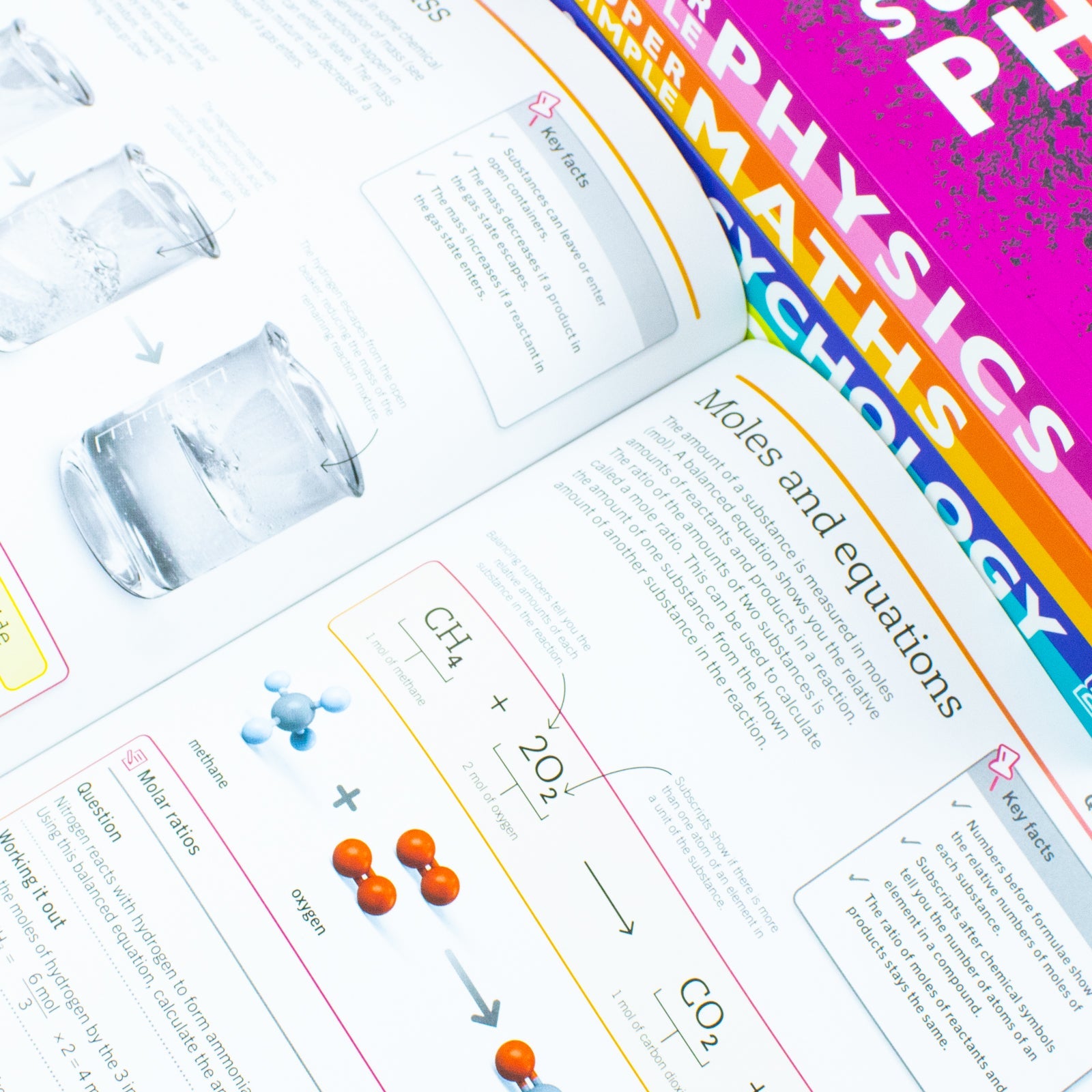 DK Super Simple Study Guide 5 Books Collection Set (Super Simple Maths, Chemistry, Physics, Biology, Psychology)