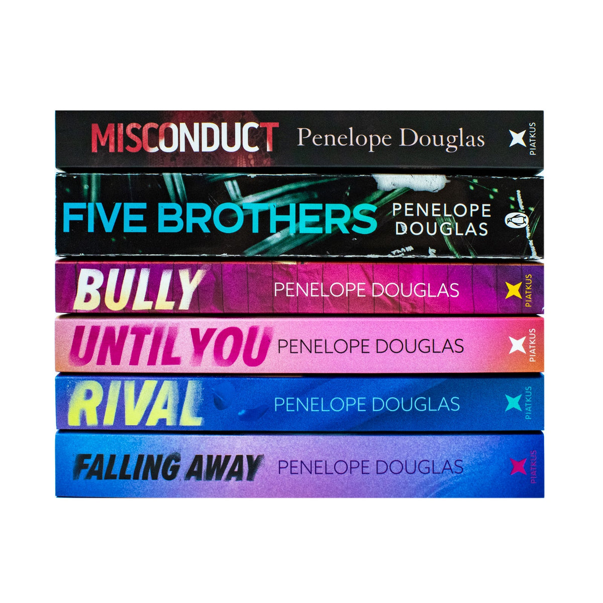 Penelope Douglas 6 Books Collection Set (Bully, Until You, Rival, Falling Away, Five Brothers, Misconduct)