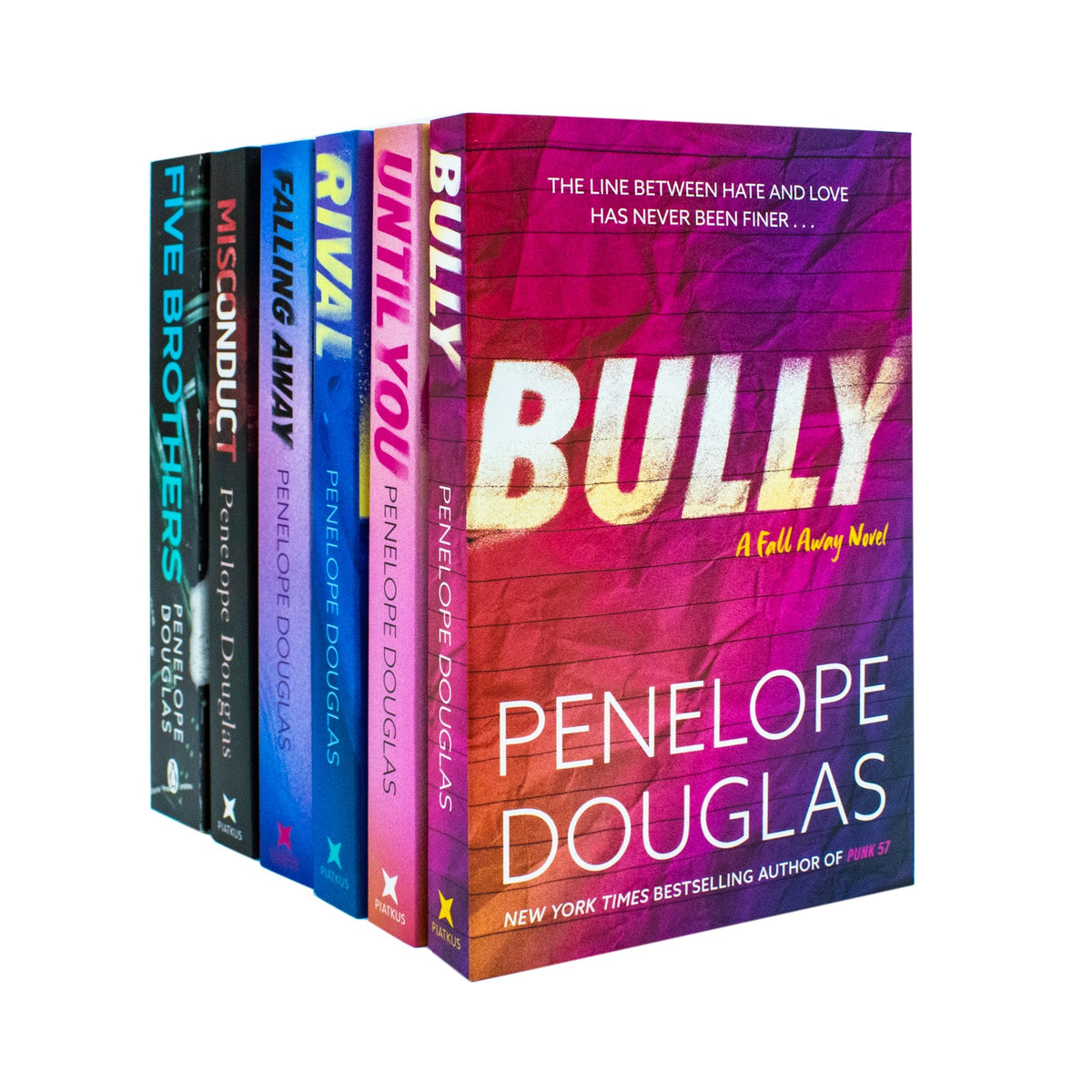 Penelope Douglas 6 Books Collection Set (Bully, Until You, Rival, Falling Away, Five Brothers, Misconduct)