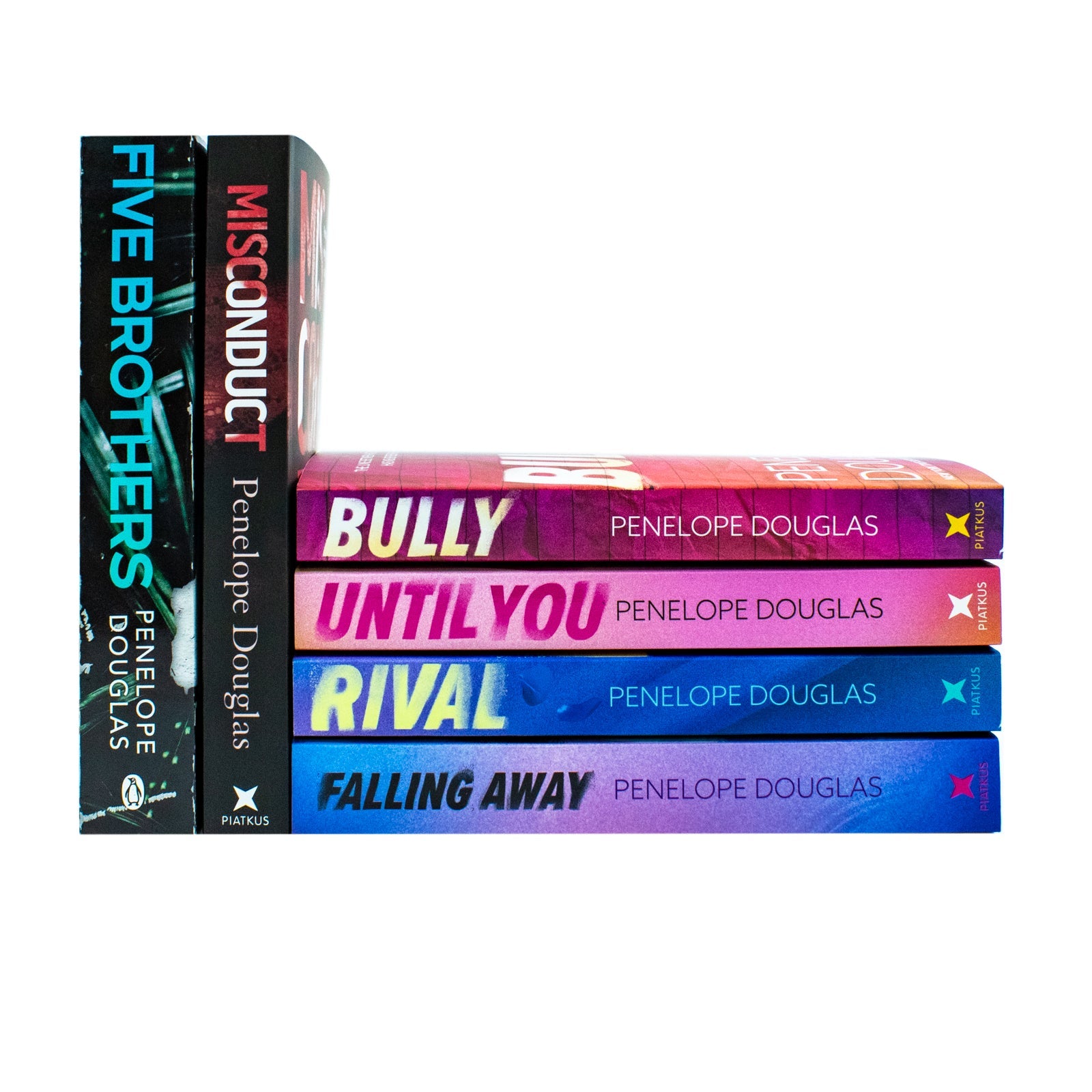 Penelope Douglas 6 Books Collection Set (Bully, Until You, Rival, Falling Away, Five Brothers, Misconduct)