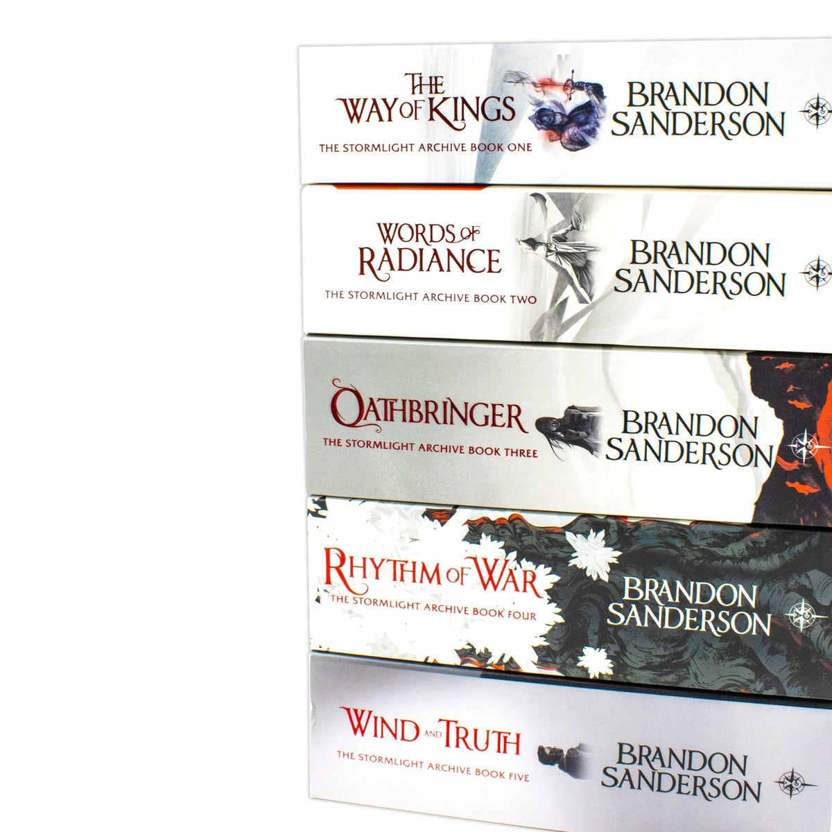 The Stormlight Archive Series 5 Books Collection Set by Brandon Sanderson (The Way of Kings, Words of Radiance, Oathbringer, Rhythm of War, Wind and Truth)