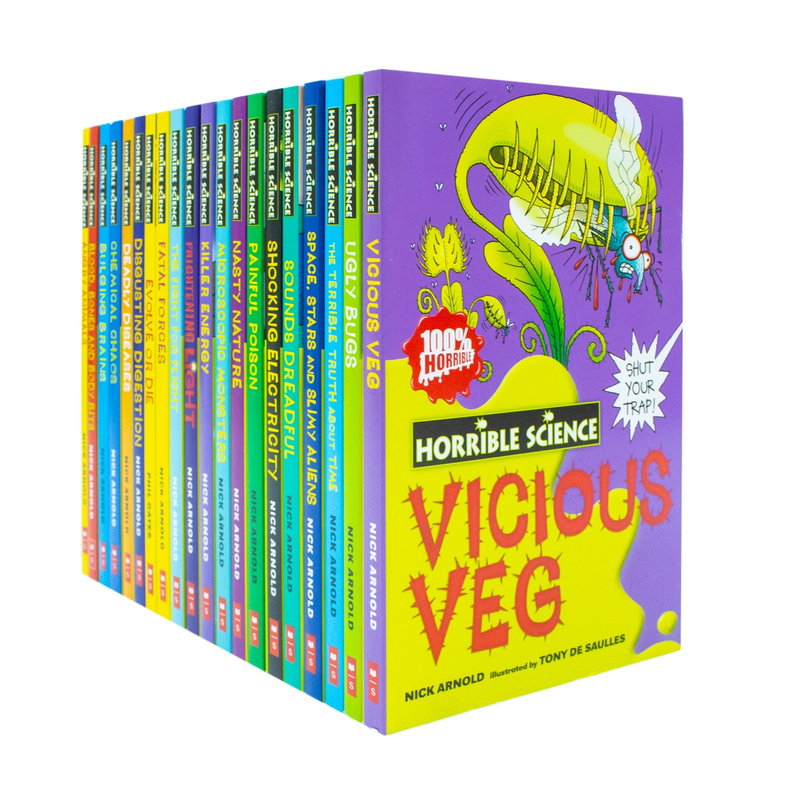Horrible Science Bulging Box of Books Collection – 20-Book Set by Nick Arnold | Fun & Educational Science Series for Kids & Young Readers