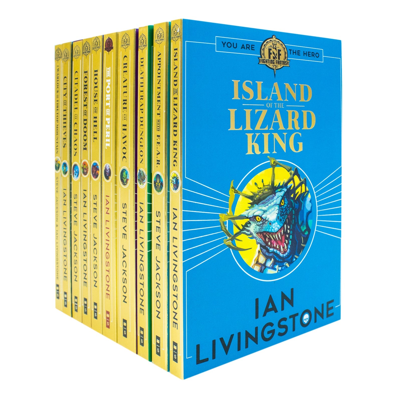 Fighting Fantasy Series: You Are the Hero 10-Book Set | Steve Jackson & Ian Livingstone | Interactive Adventure, YA Fantasy, Gamebooks, Role-Playing