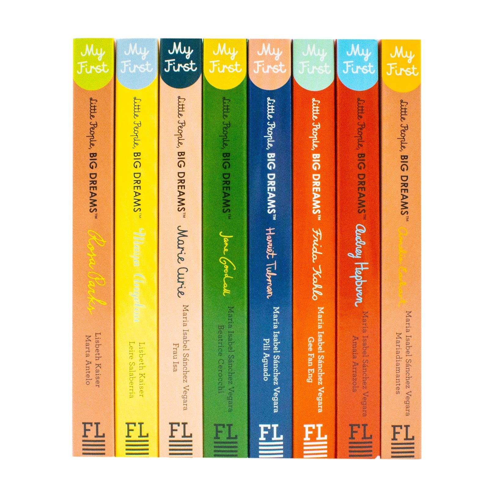 My First Library Little People, Big Dreams 8 Book Set - Amelia Earhart, Frida Kahlo, Marie Curie & More - Inspiring Biographies for Kids & Toddlers