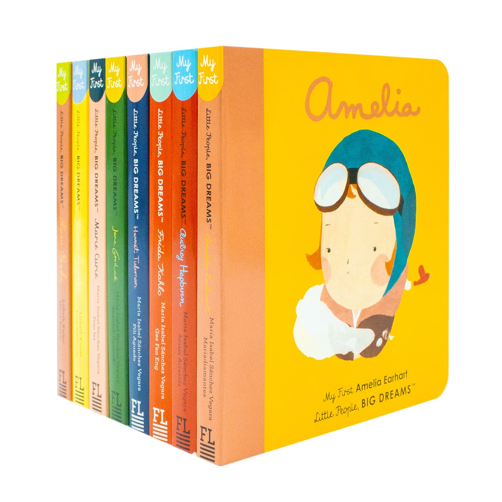 My First Library Little People, Big Dreams 8 Book Set - Amelia Earhart, Frida Kahlo, Marie Curie & More - Inspiring Biographies for Kids & Toddlers