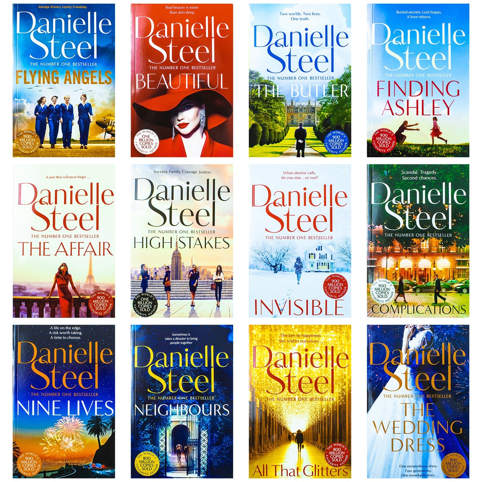Danielle Steel 12-Book Box Set Collection – Featuring The Wedding Dress, All That Glitters, The Butler & More – Bestselling Romance & Fiction Novel
