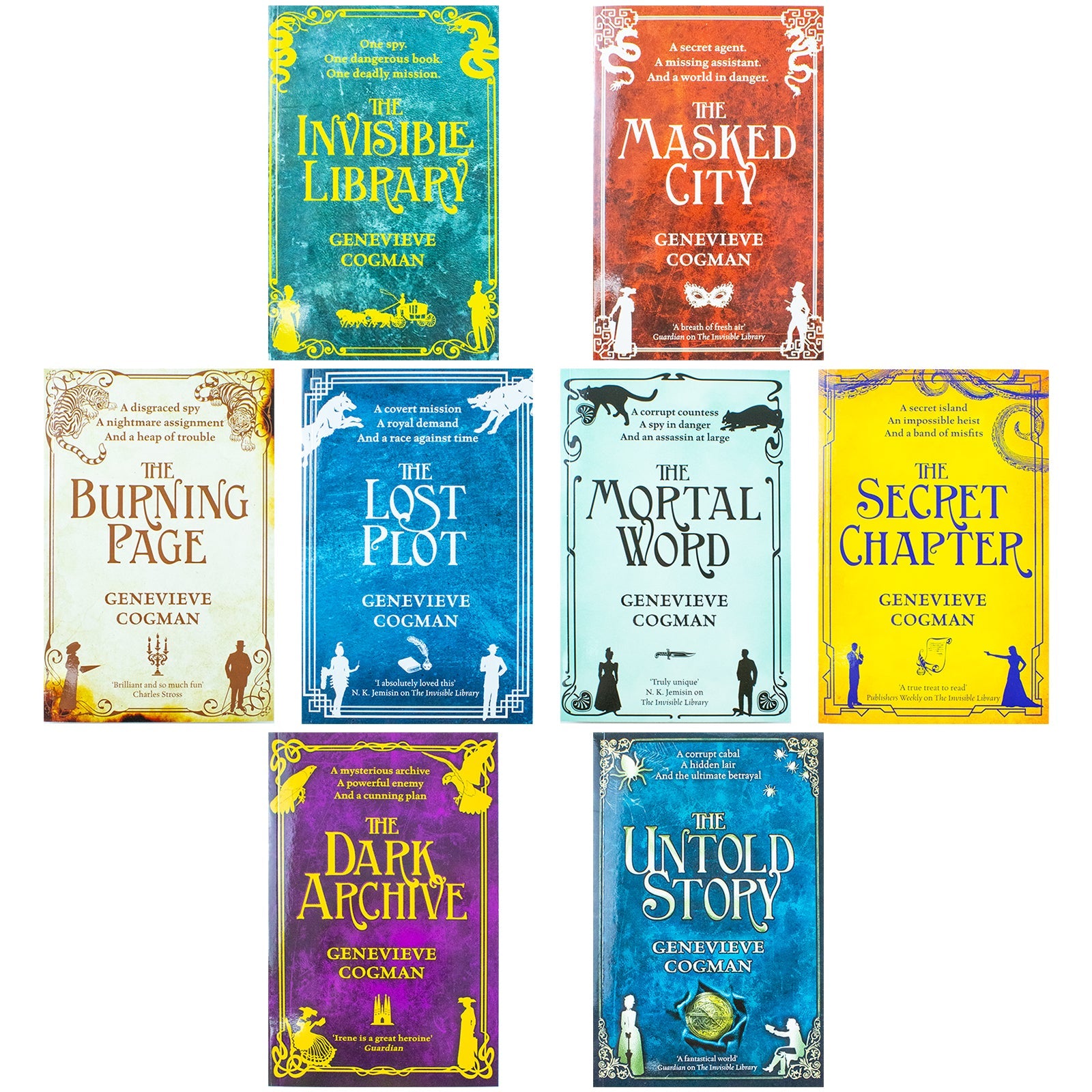 The Invisible Library Series 8 Books Collection Set by Genevieve Cogman - Fantasy Paperback