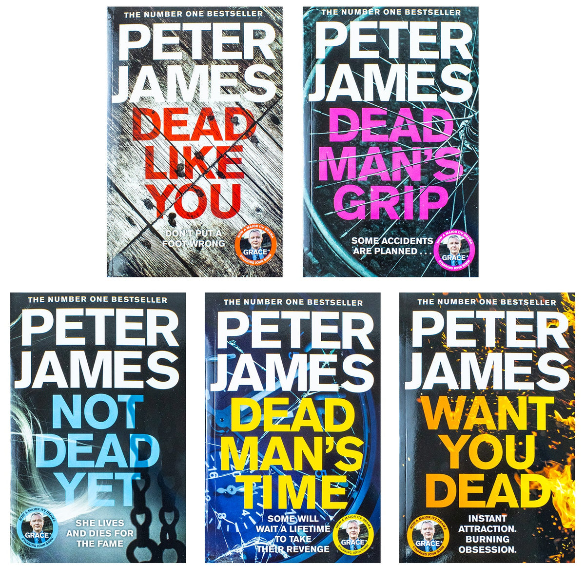 Roy Grace Series 6–10 Collection 5 Book Set by Peter James – Mystery & Thriller Novels: Dead Like You, Not Dead Yet, Dead Man’s Time & More