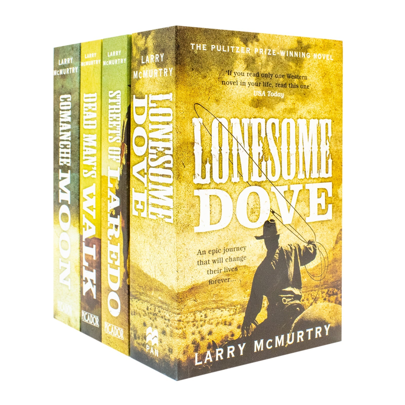 Lonesome Dove Series 4 Books Collection (Lonesome Dove, Streets of Laredo, Dead Man's Walk and Comanche Moon)