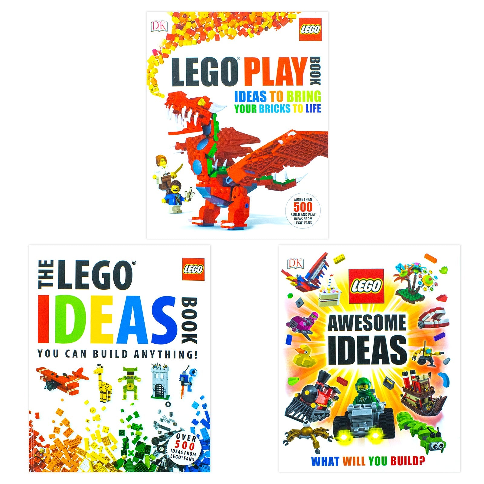 DK LEGO Activity Ideas 3-Book Set | Fun & Creative Building Projects for Kids – LEGO Play, Awesome Ideas & Educational Activities for Imaginative Fun