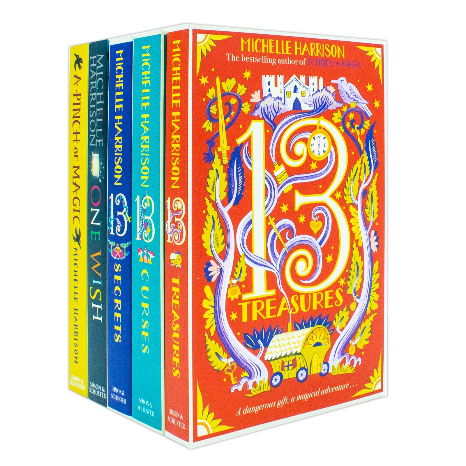 Michelle Harrison Collection 5 Book Collection Set (One Wish, The Thirteen Treasures, The Thirteen Curses, The Thirteen Secrets and A Pinch of Magic)