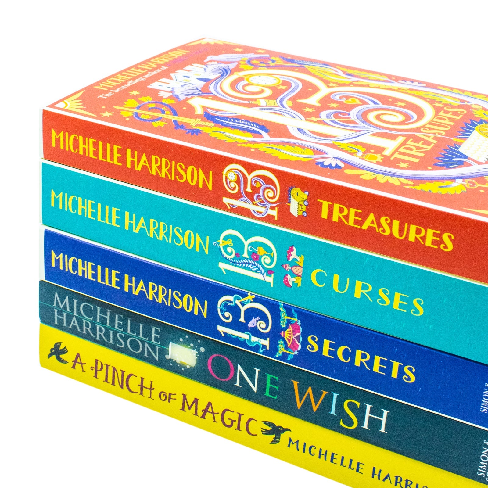 Michelle Harrison Collection 5 Book Collection Set (One Wish, The Thirteen Treasures, The Thirteen Curses, The Thirteen Secrets and A Pinch of Magic)