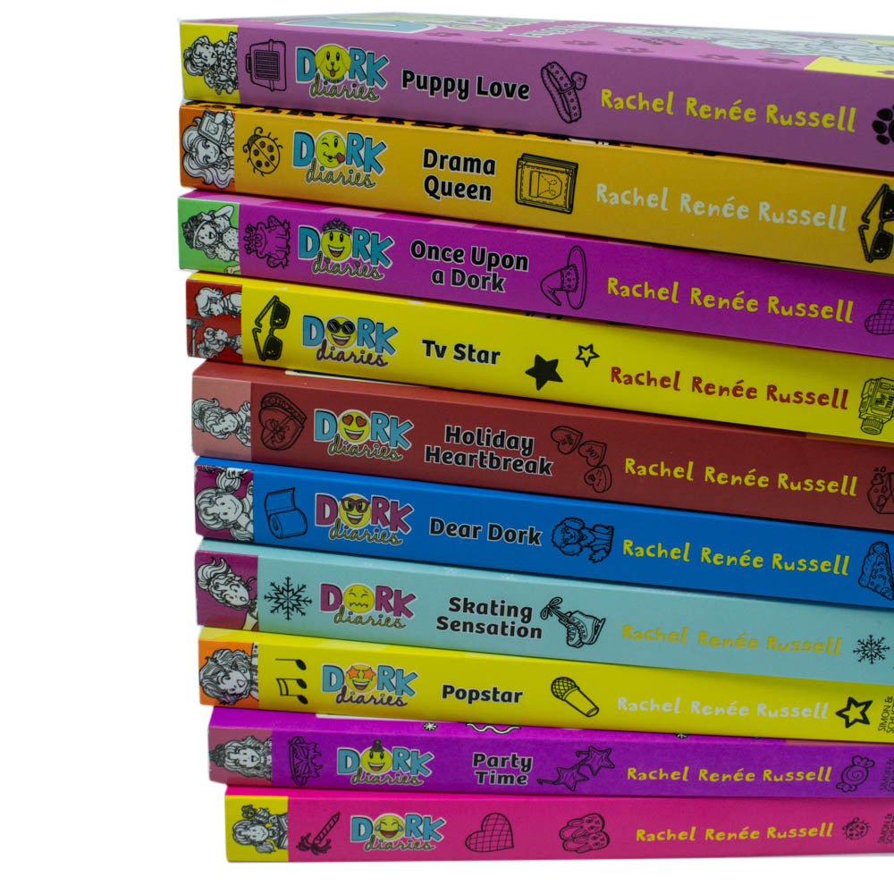 Dork Diaries 10 Book Collection Set by Rachel Renee Russell – Children's Diary Series Packed with Humor, Fun Stories, and Adventures