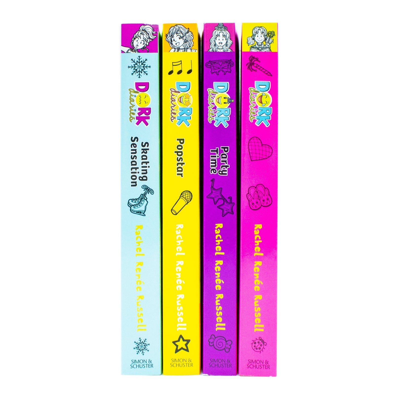 Dork Diaries Series (Book 1-4) By Rachel Renee Russell 4 Books Collection Set