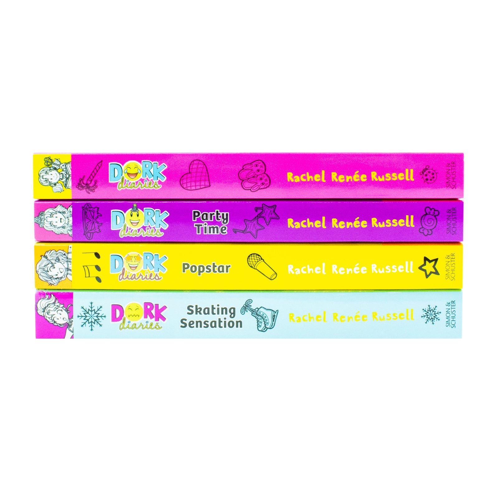 Dork Diaries Series (Book 1-4) By Rachel Renee Russell 4 Books Collection Set