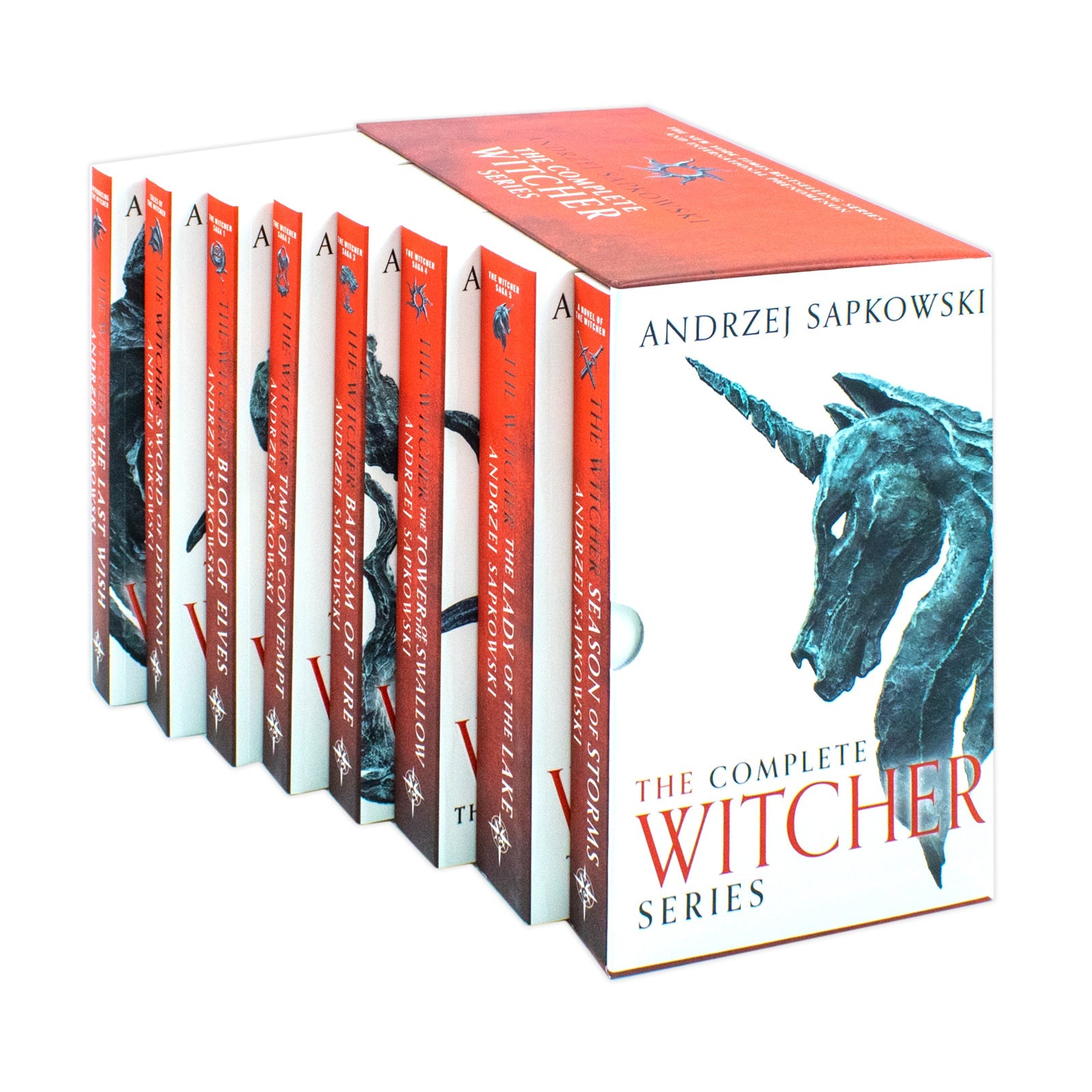 The Witcher Boxed Set 2024: The Last Wish, Sword of Destiny, Blood of Elves, Time of Contempt, Baptism of Fire, The Tower of The Swallow, The Lady of the Lake, Season of Storms
