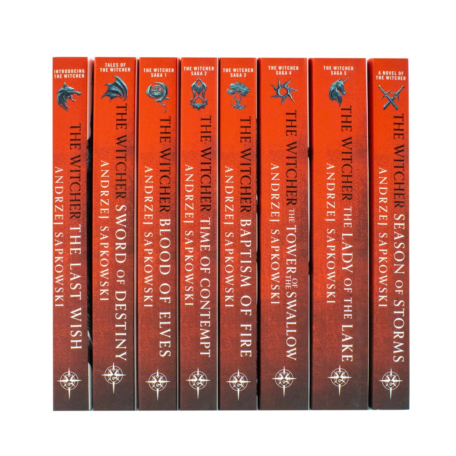 The Witcher Boxed Set 2024: The Last Wish, Sword of Destiny, Blood of Elves, Time of Contempt, Baptism of Fire, The Tower of The Swallow, The Lady of the Lake, Season of Storms