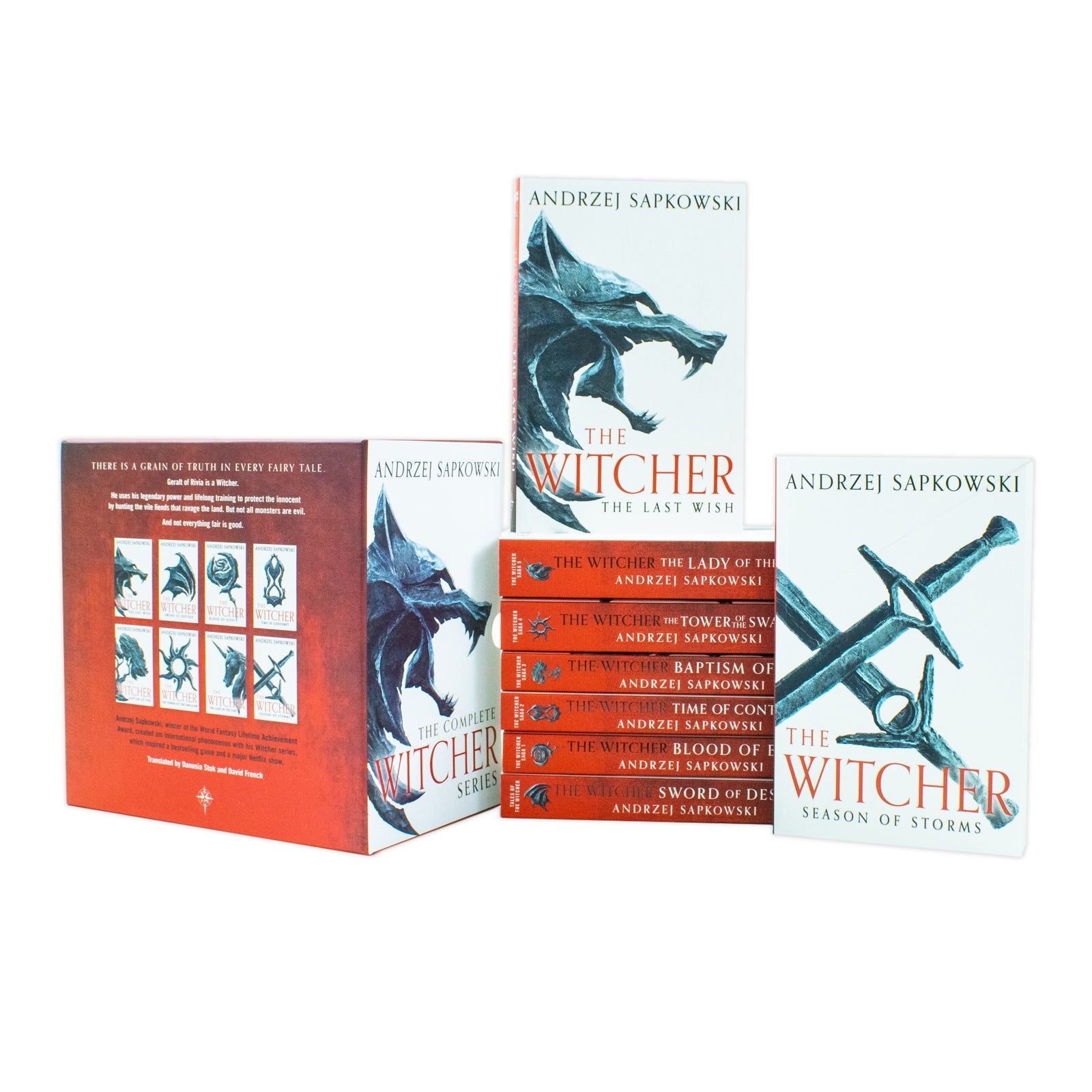 The Witcher Boxed Set 2024: The Last Wish, Sword of Destiny, Blood of Elves, Time of Contempt, Baptism of Fire, The Tower of The Swallow, The Lady of the Lake, Season of Storms