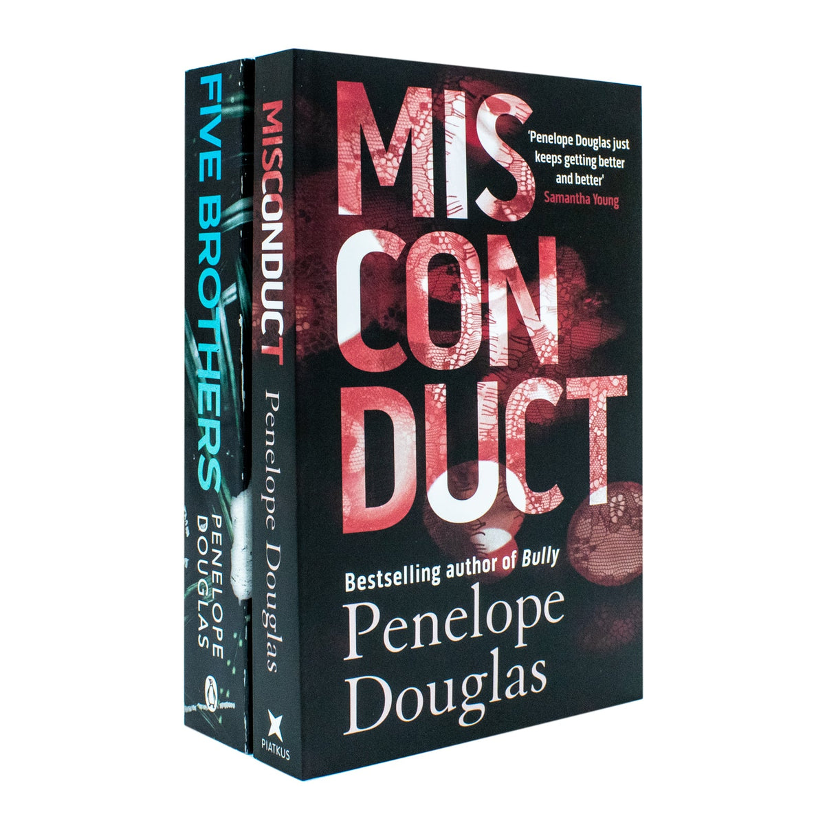 Penelope Douglas 2 Books Collection Set (Misconduct and Five Brothers)