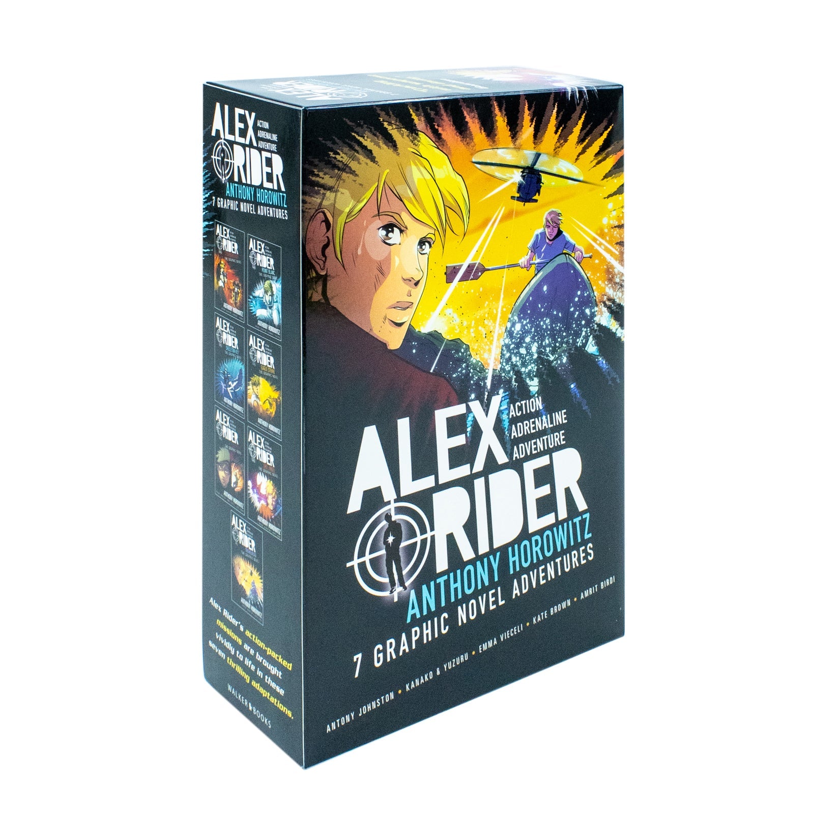 Alex Rider Graphic Novel 7 Book Children's Set by Anthony Johnston – Action-Packed Illustrated Adventure Series for Young Readers | Exciting Thrillers