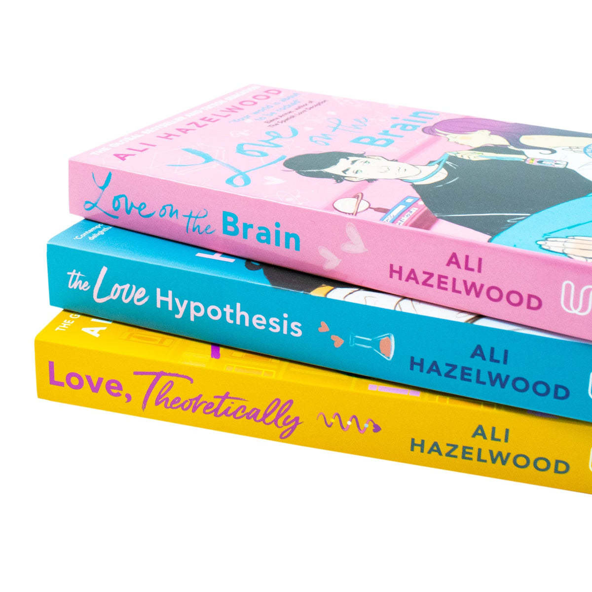 Ali Hazelwood Collection 3 Book Set ( Love Theoretically, The Love Hypothesis, Love On The Brain )