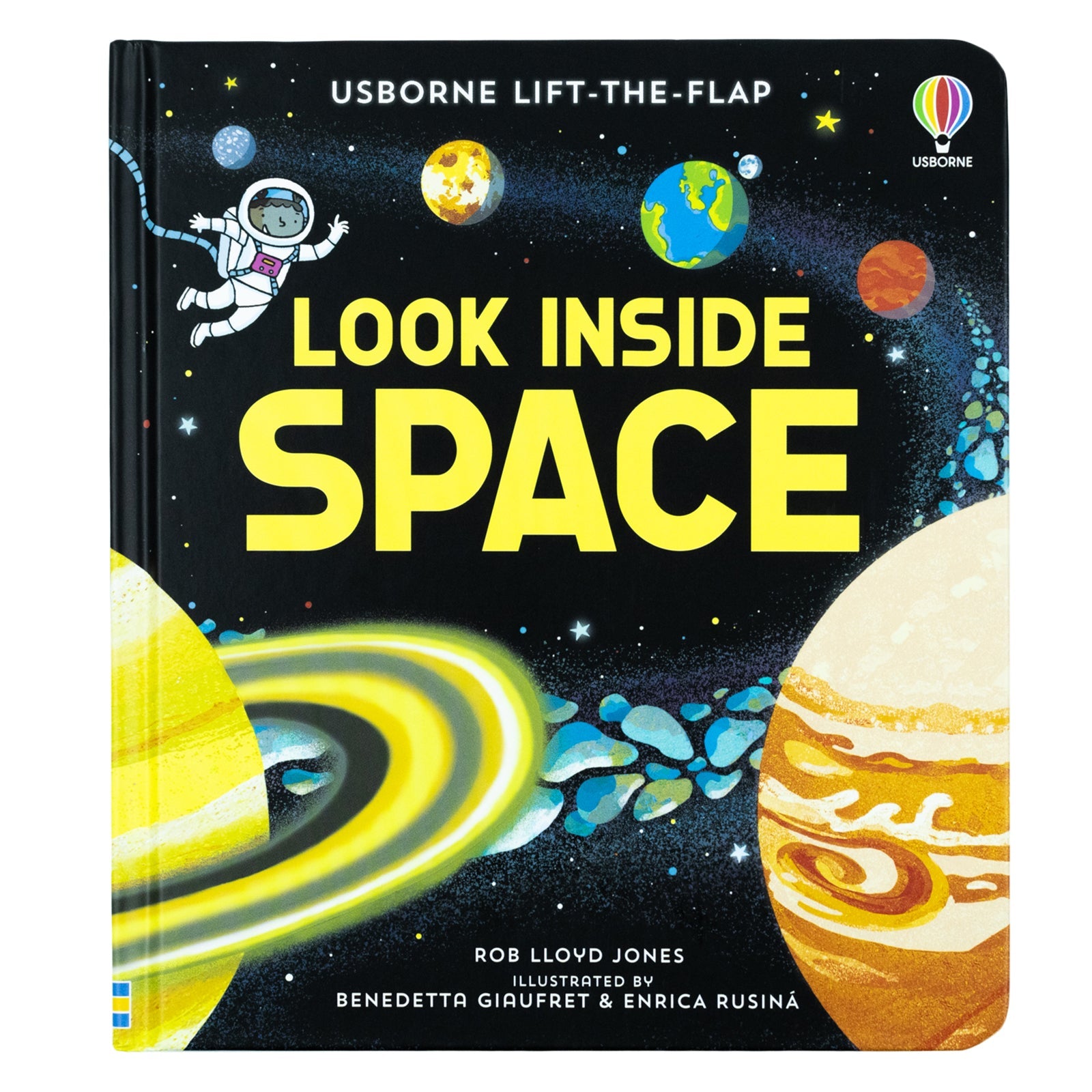 Usborne Lift-the-Flap Look Inside: Space by Rob Lloyd Jones, Fun STEM Astronomy Book for Kids- Explore Planets, Rockets, Stars & the Universe