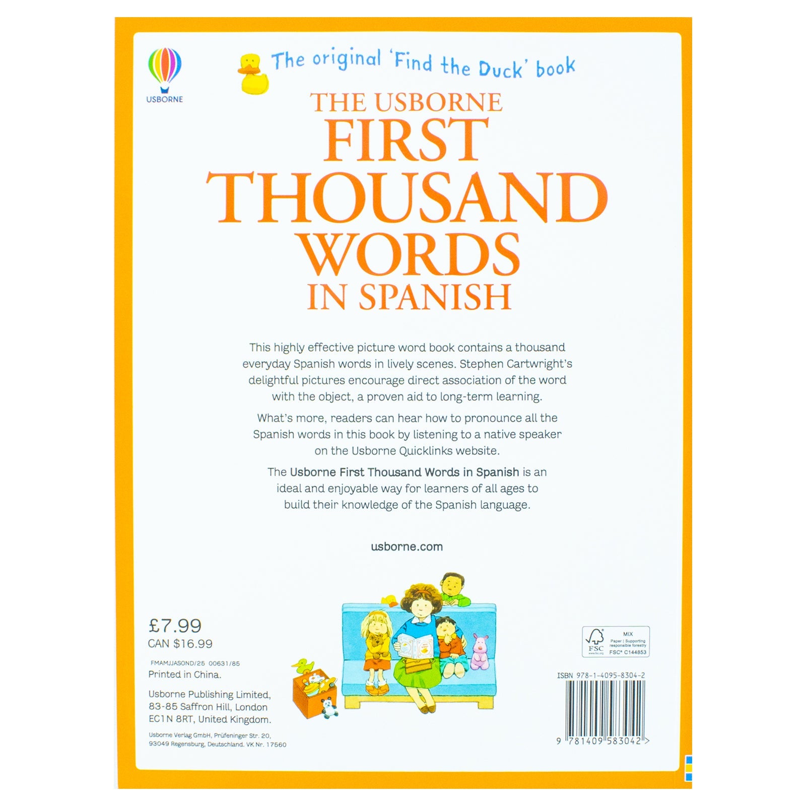 Explore the first thousand words in Spanish with this engaging Paperback book for children aged 5 and up from Usborne Publishing.