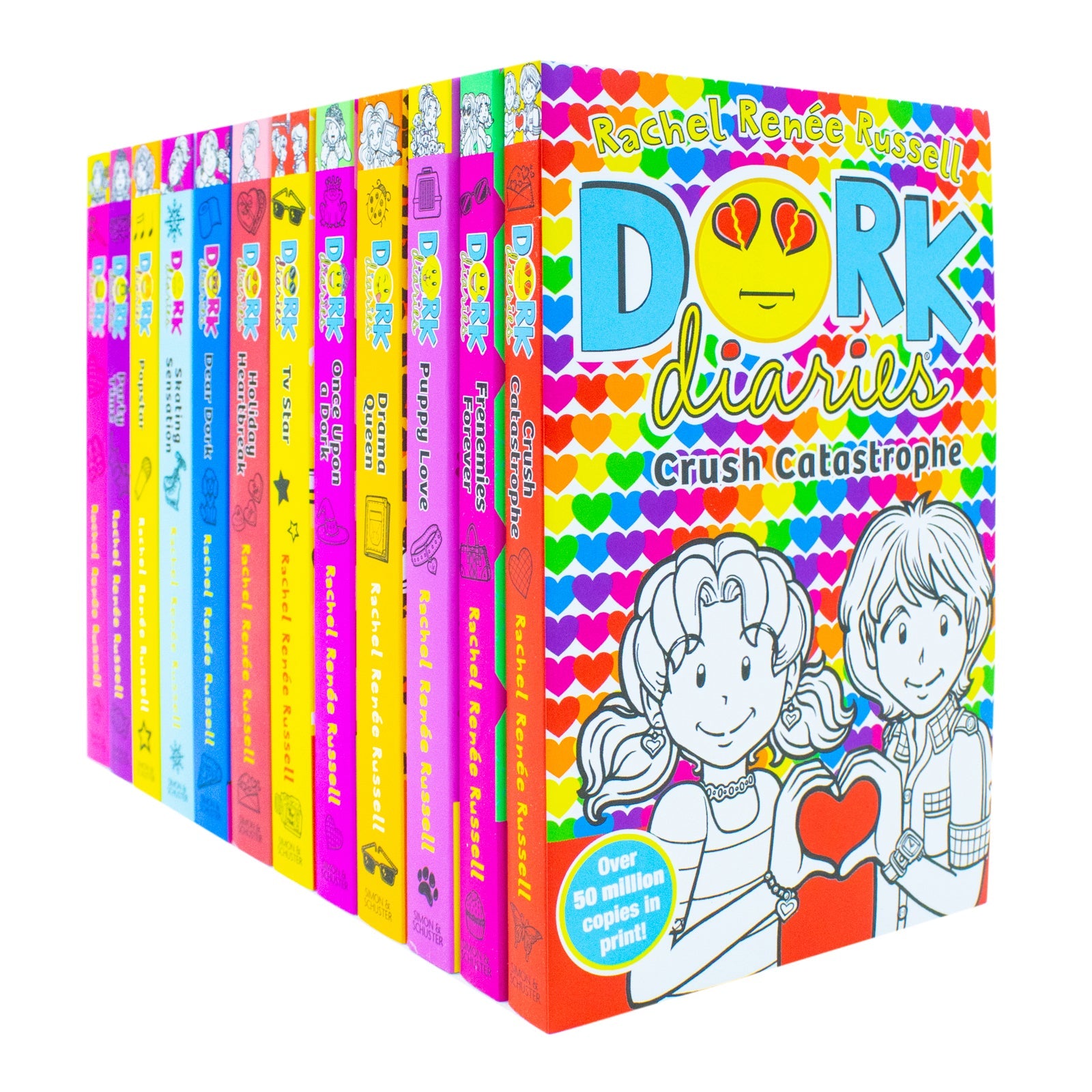 Dork Diaries 12-Book Collection by Rachel Renée Russell | Books 1–12 Including Party Time, Pop Star, Holiday Heartbreak & More for Tween Girls