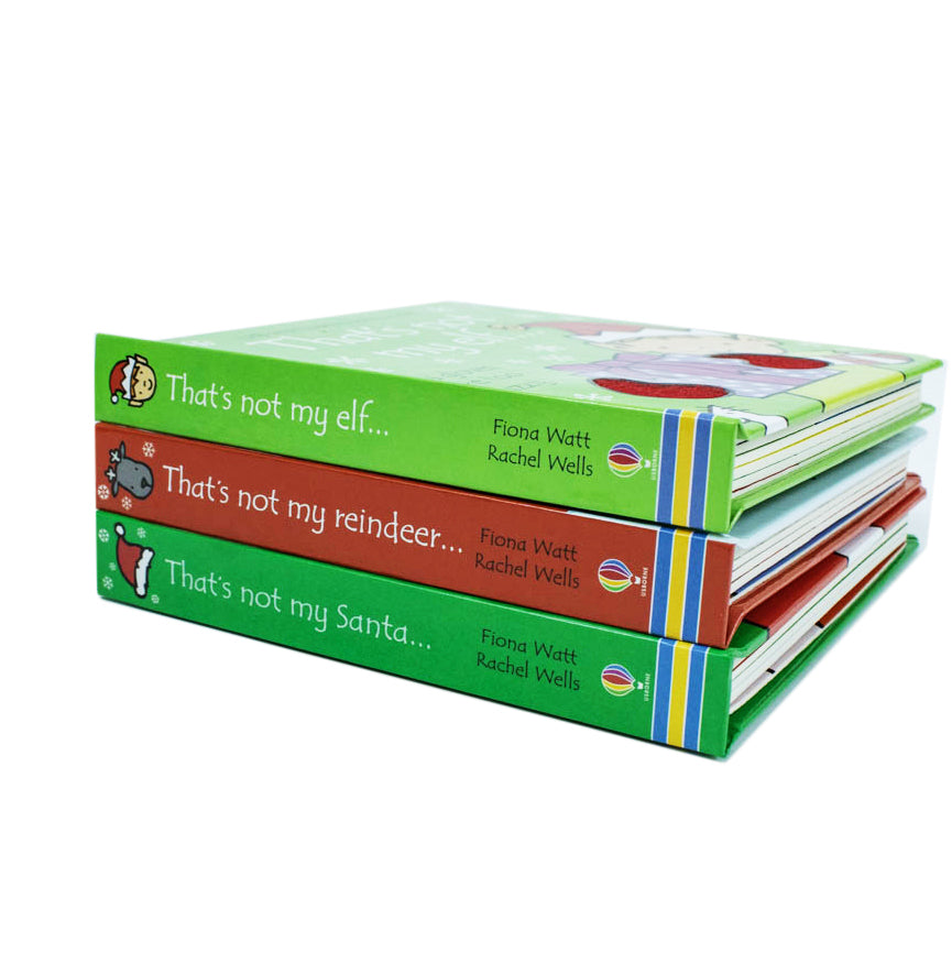 Thats Not My Christmas Collection 3 Books Set By Fiona Watt (Reindeer, Santa, Elf)