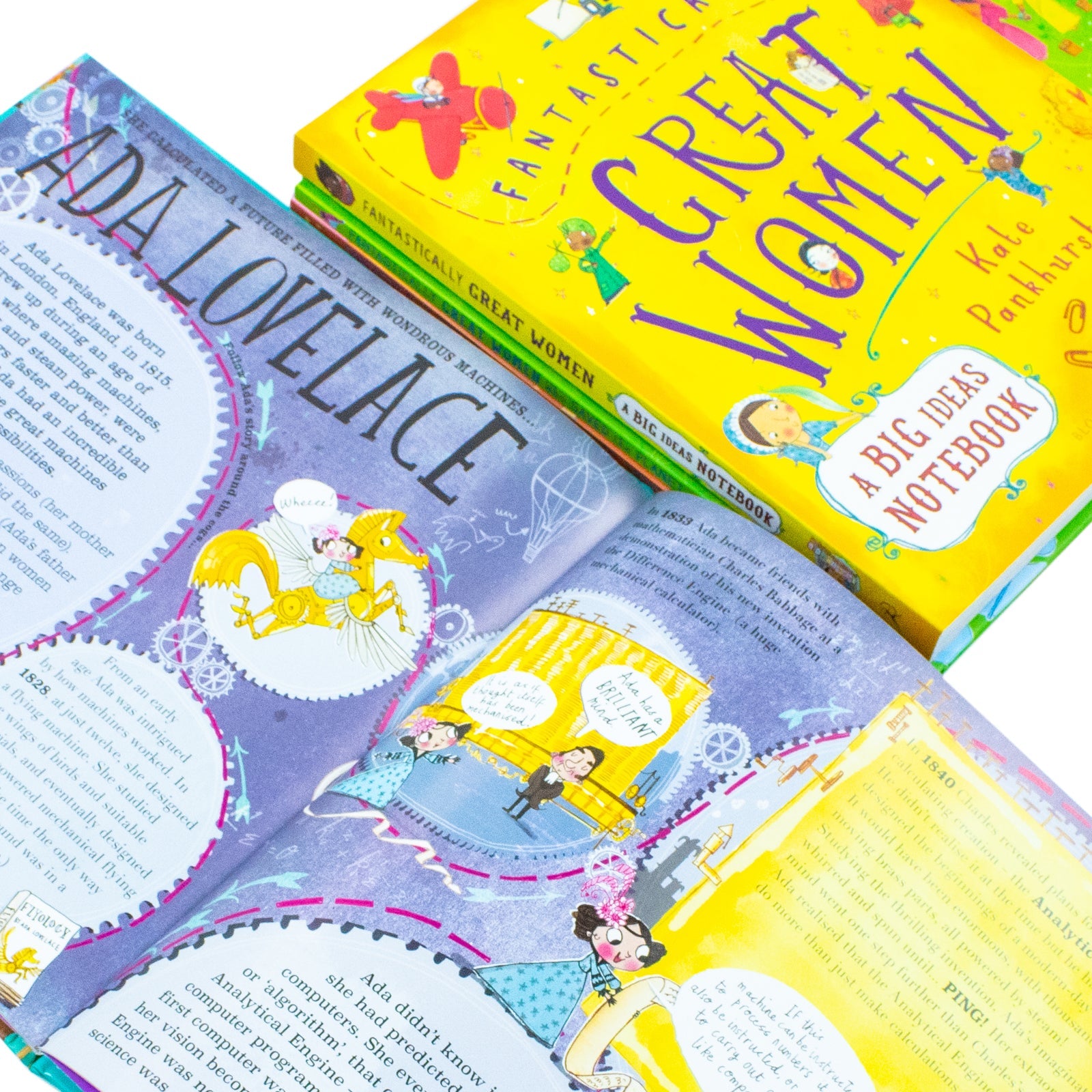 Fantastically Great Women 4 Books Collection Boxed Set By Kate Pankhurst (Who Saved the Planet, Who Worked Wonders, Who Made History, A Big Ideas Notebook)