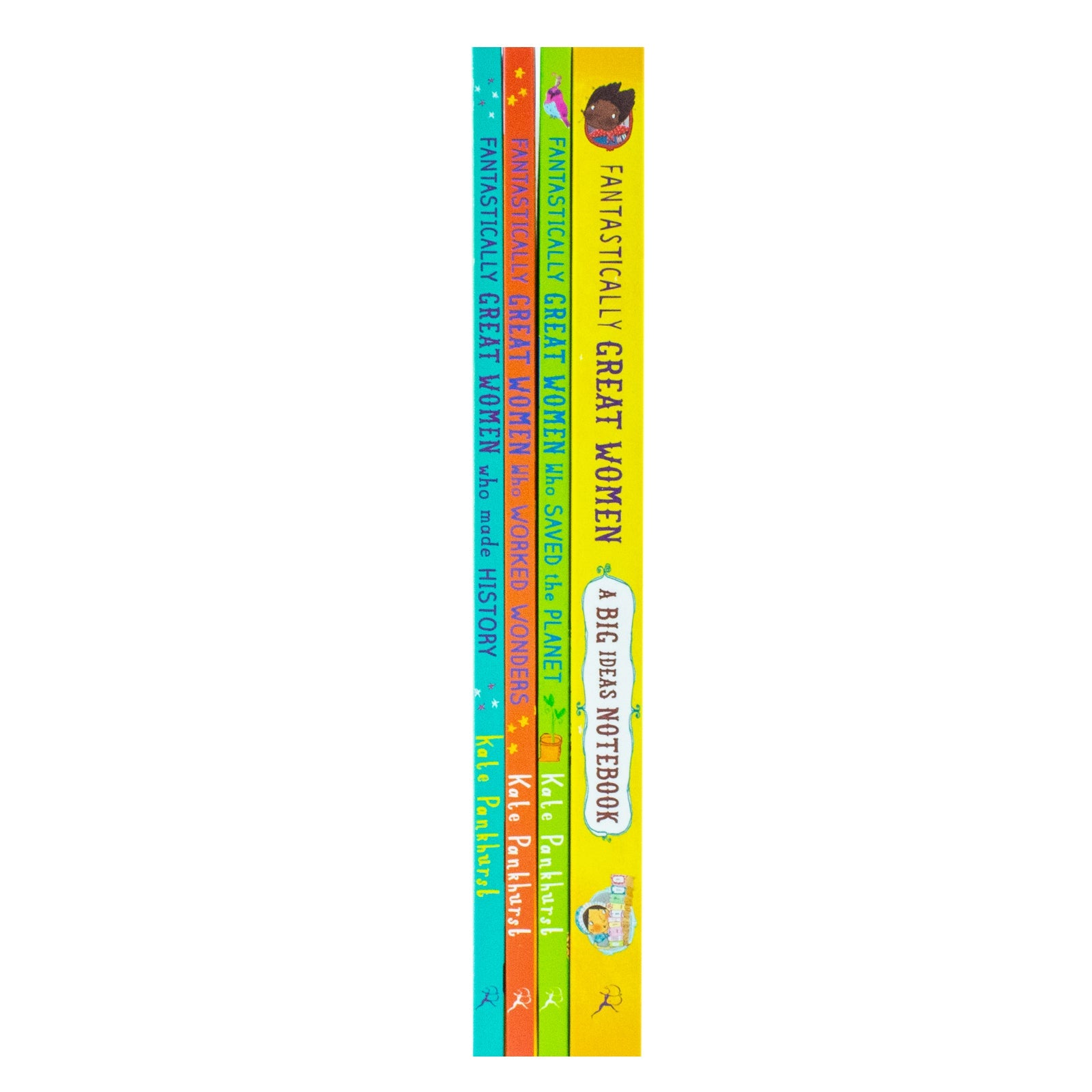 Fantastically Great Women 4 Books Collection Boxed Set By Kate Pankhurst (Who Saved the Planet, Who Worked Wonders, Who Made History, A Big Ideas Notebook)