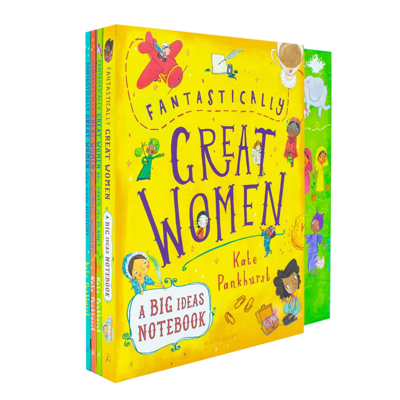 Fantastically Great Women 4 Books Collection Boxed Set By Kate Pankhurst (Who Saved the Planet, Who Worked Wonders, Who Made History, A Big Ideas Notebook)