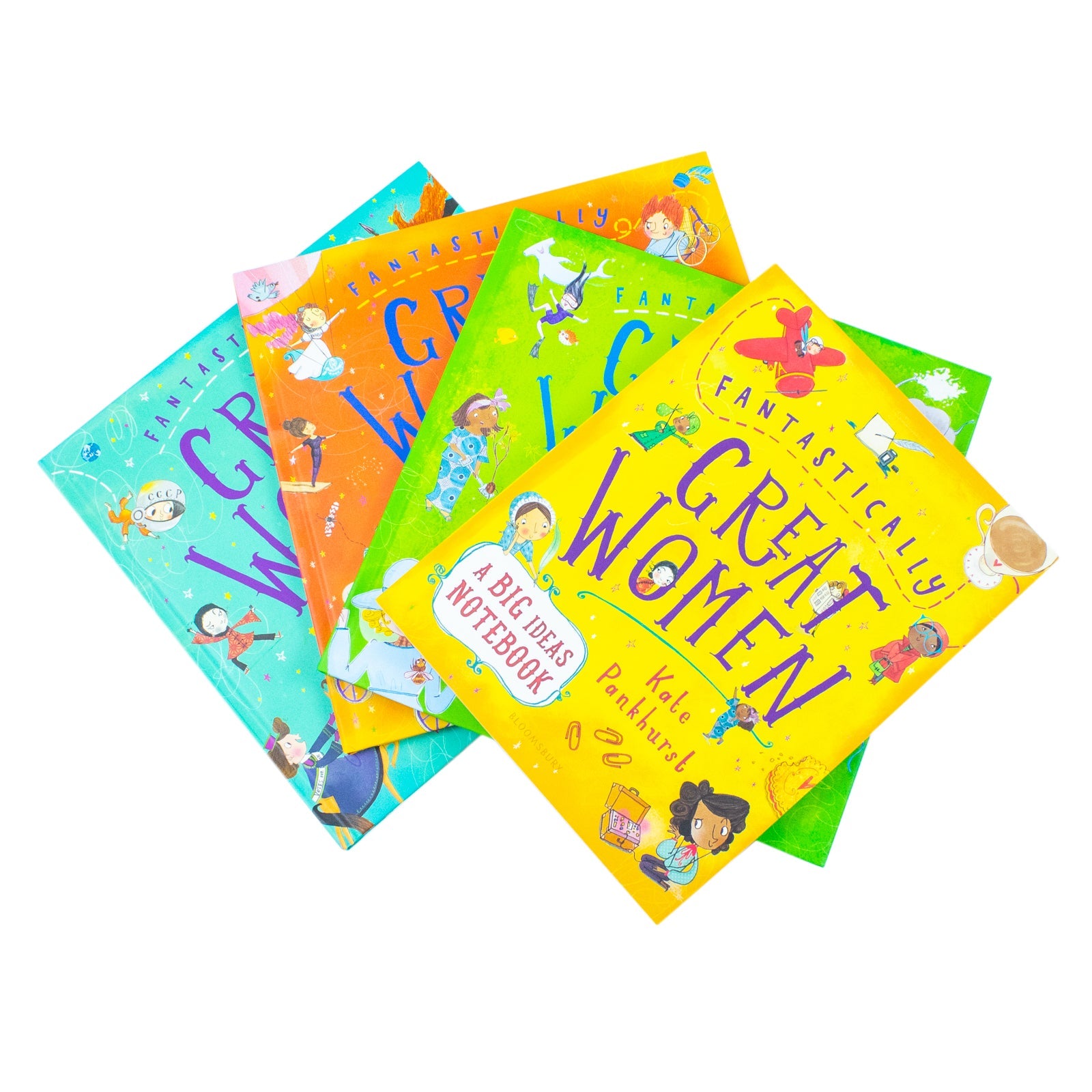 Fantastically Great Women 4 Books Collection Boxed Set By Kate Pankhurst (Who Saved the Planet, Who Worked Wonders, Who Made History, A Big Ideas Notebook)
