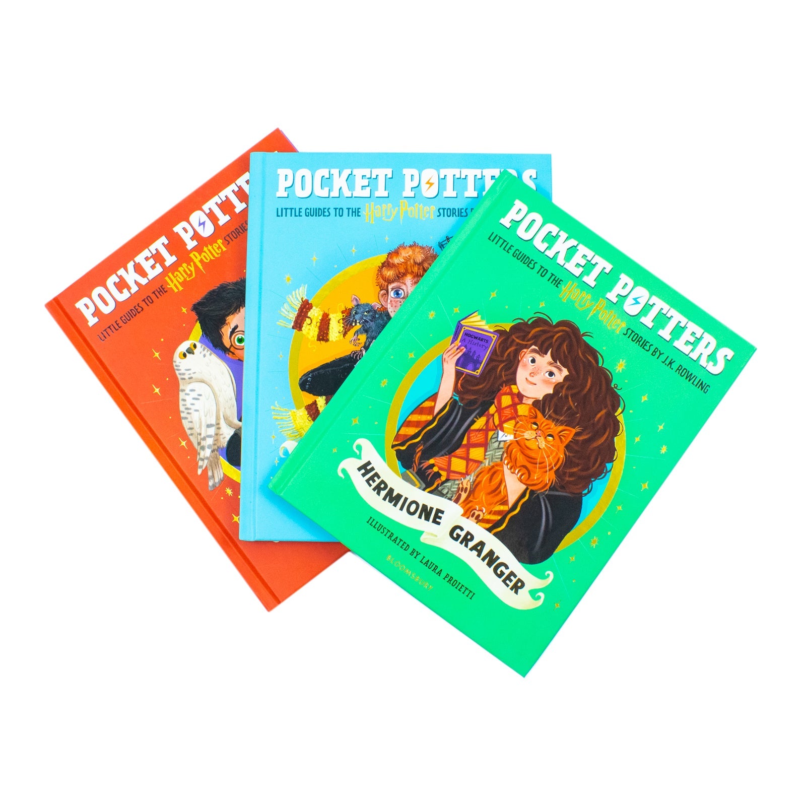 Harry Potter Pocket Potters 3 Books Collection Set Hardback (Harry Potter, Ron Weasley and Hermione Granger)- Little Guides to the Harry Potter Stories J.K. Rowling Bestsellers