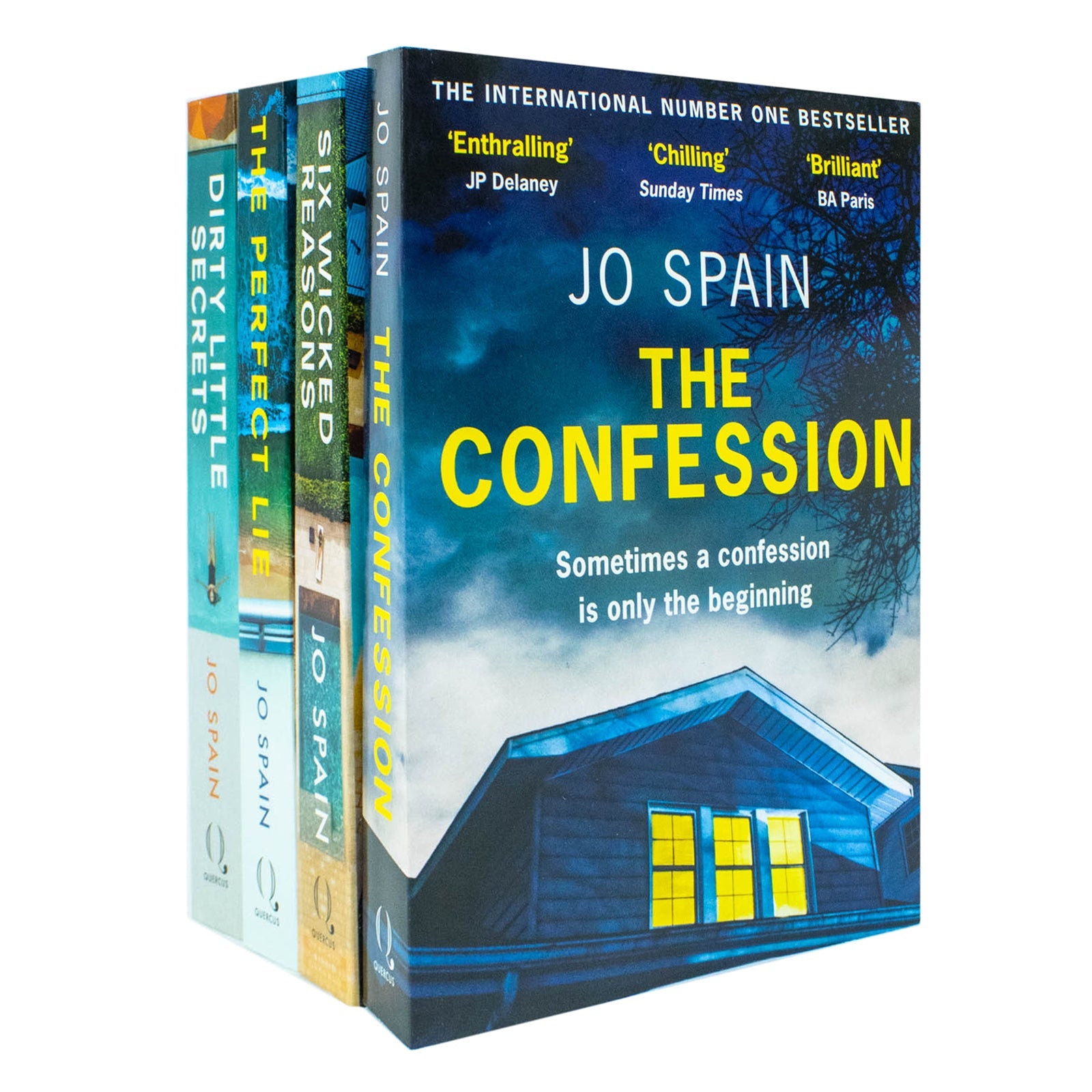 Jo Spain Series Collection 4-Book Set | Gripping Mystery & Thriller Fiction: Confession, Six Wicked Reasons, Perfect Lie & Dirty Little Secrets