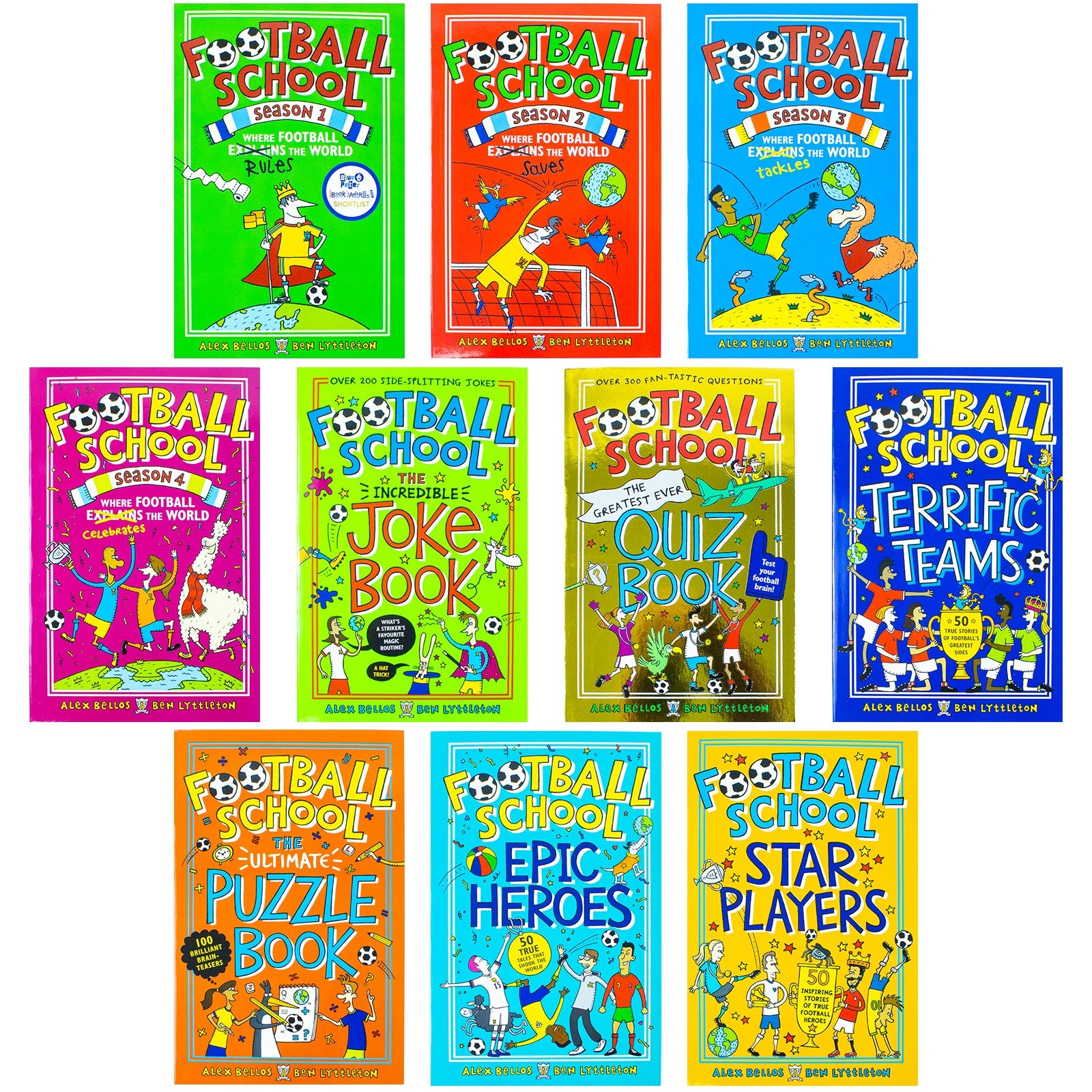 Football School 10 Book Collection Box Set by Alex Bellos| Fun & Educational Kids' Books on Football, Learning, Sports, Reading & Stories for Children