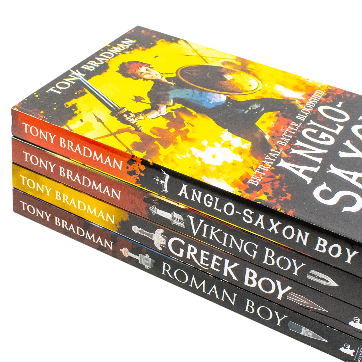 Viking Boy Series 4 Books Collection Set by Tony Bradman (Viking Boy, Greek Boy, Anglo-Saxon Boy & Roman Boy) | Paperback