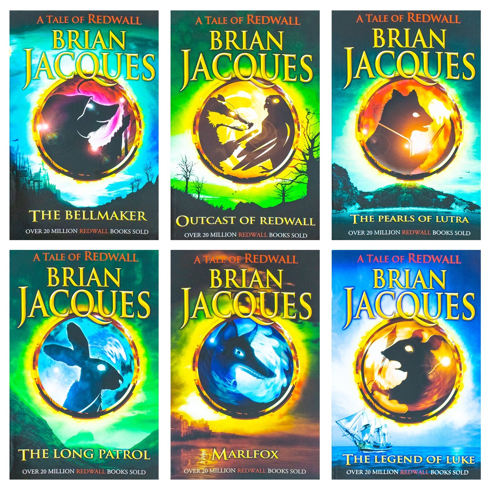 A Tale of Redwall Series Books 7β12 β 6 Book Collection Set by Brian Jacques (The Bellmaker, Outcast of Redwall, Pearls of Lutra, Long Patrol, Marlfox, Legend of Luke)