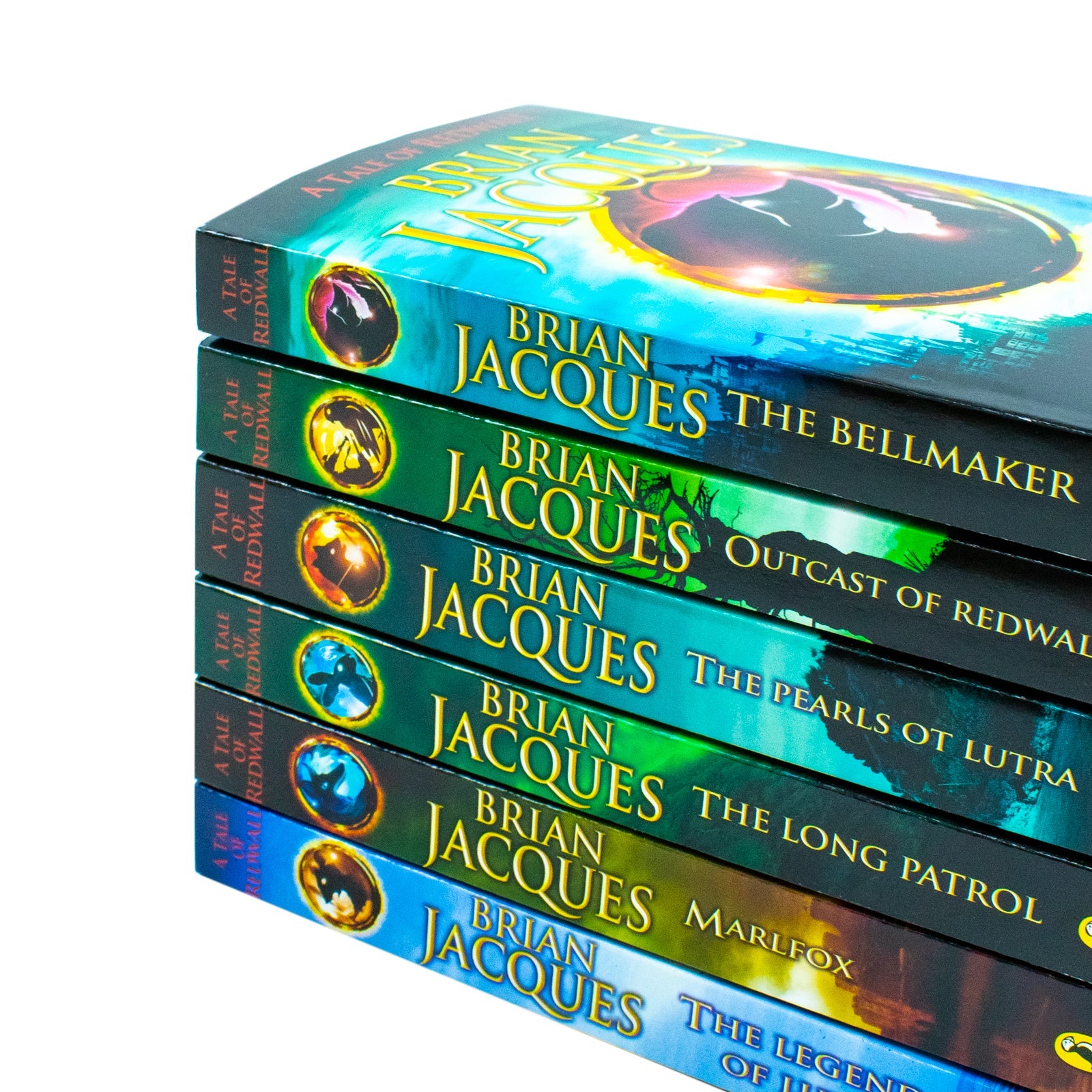 A Tale of Redwall Series Books 7β12 β 6 Book Collection Set by Brian Jacques (The Bellmaker, Outcast of Redwall, Pearls of Lutra, Long Patrol, Marlfox, Legend of Luke)
